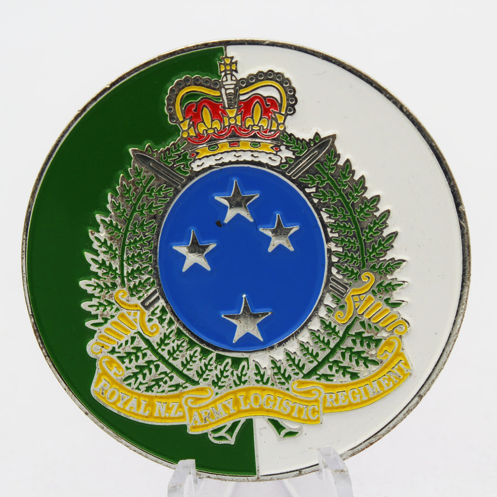 Royal New Zealand Army Logistic Regiment Challenge Coin 2" RNZALR Military Pre-owned
