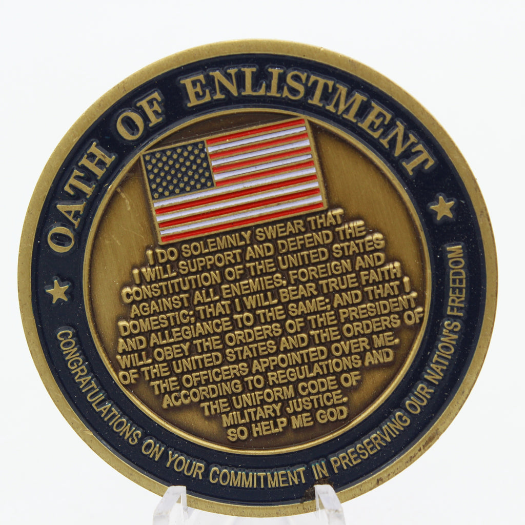 USS Benfold DDG-65 Navy Enlistment Oath Challenge Coin 2" Pre-owned