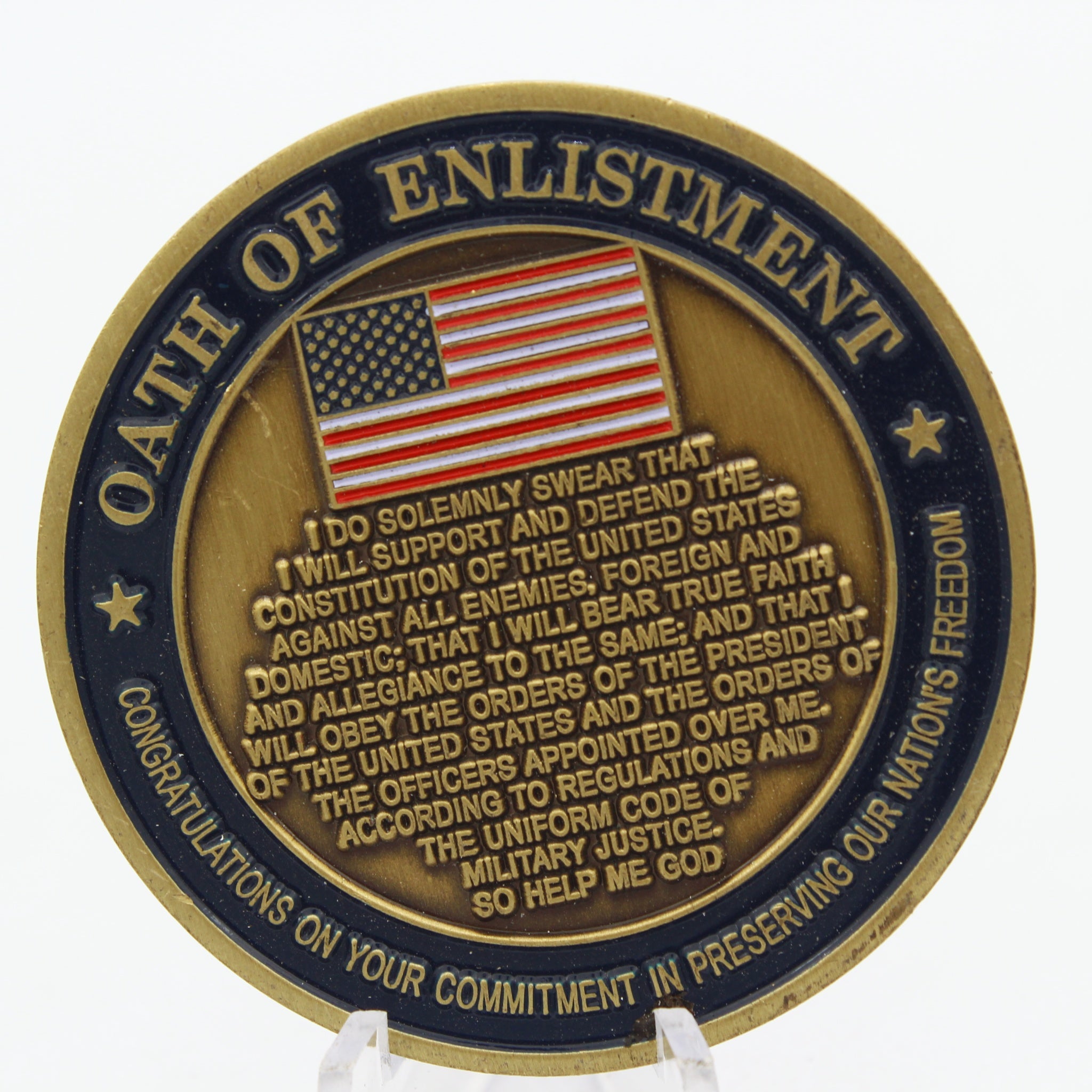 USS Benfold DDG-65 Navy Enlistment Oath Challenge Coin 2" Pre-owned