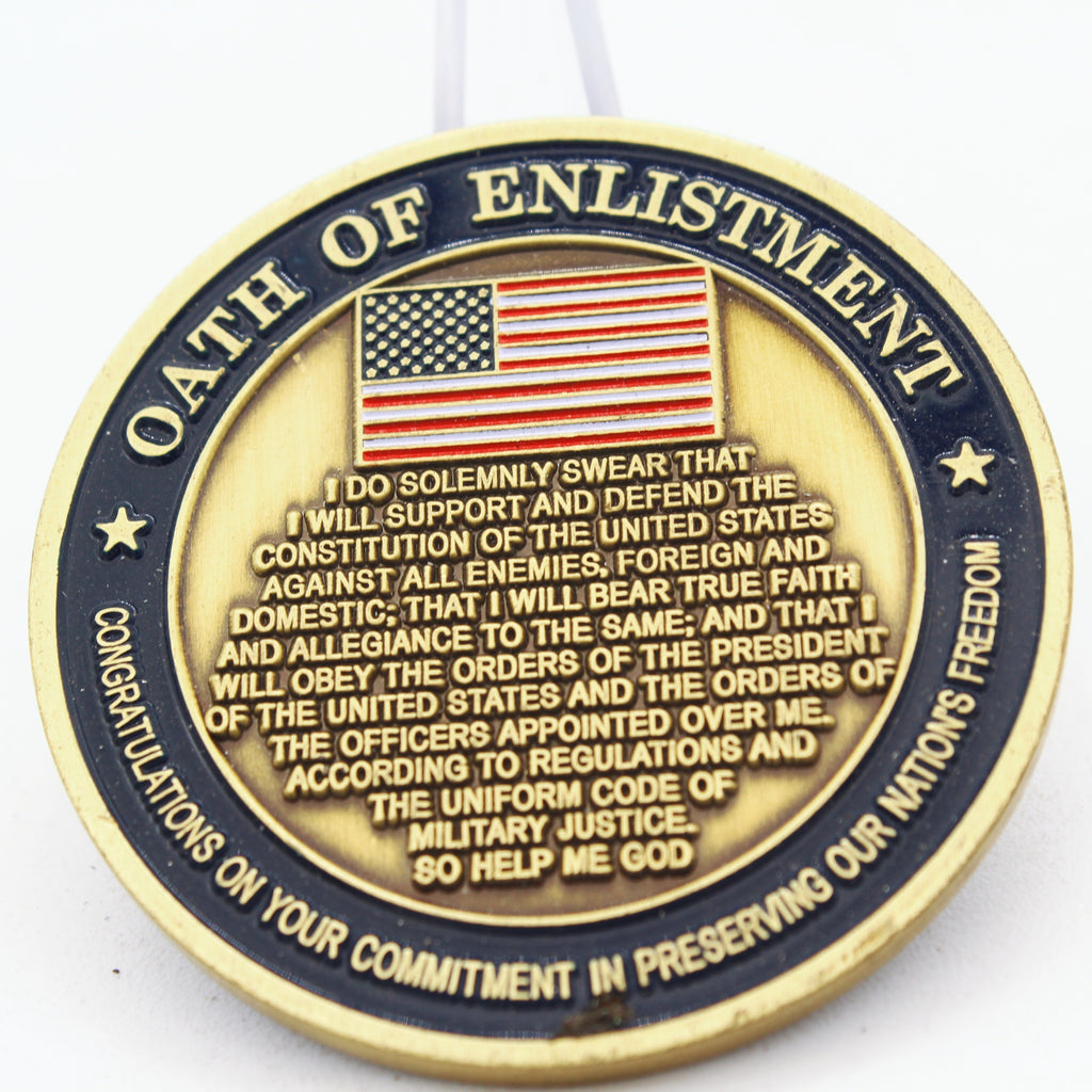 USS Benfold DDG-65 Navy Enlistment Oath Challenge Coin 2" Pre-owned