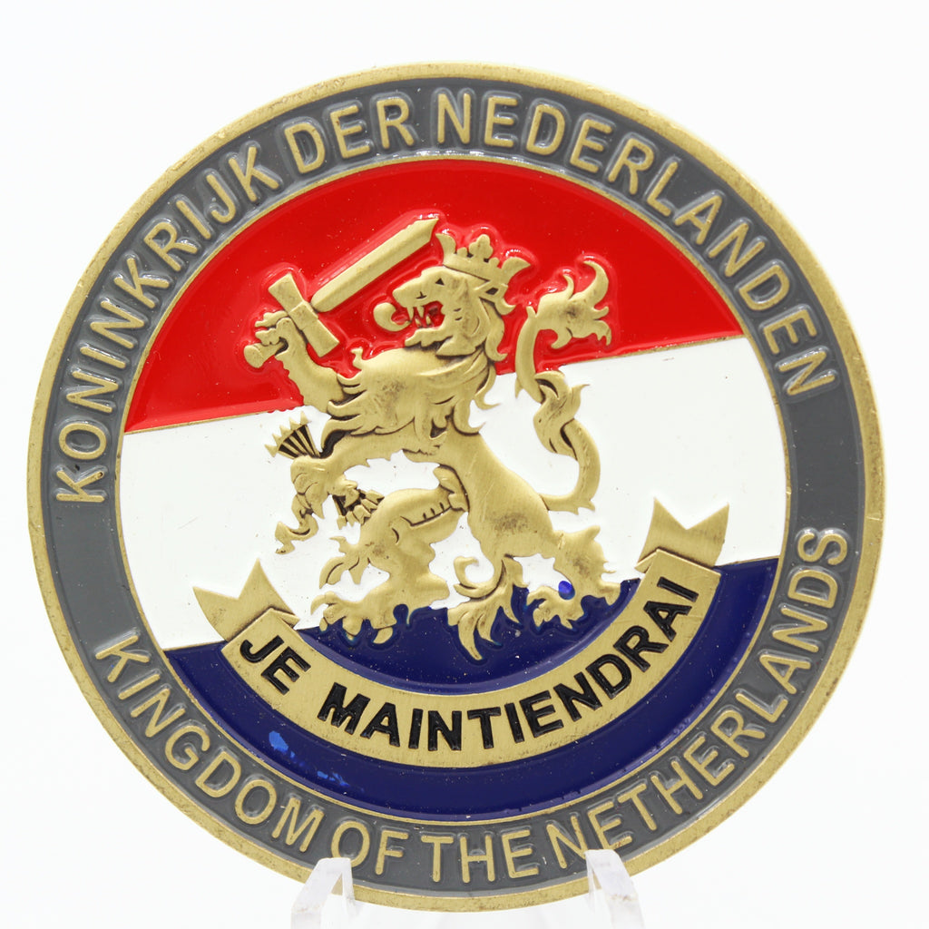 Kingdom of the Netherlands UOO Unit Operational Support Challenge Coin 2" Pre-owned