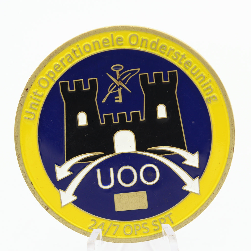 Kingdom of the Netherlands UOO Unit Operational Support Challenge Coin 2" Pre-owned