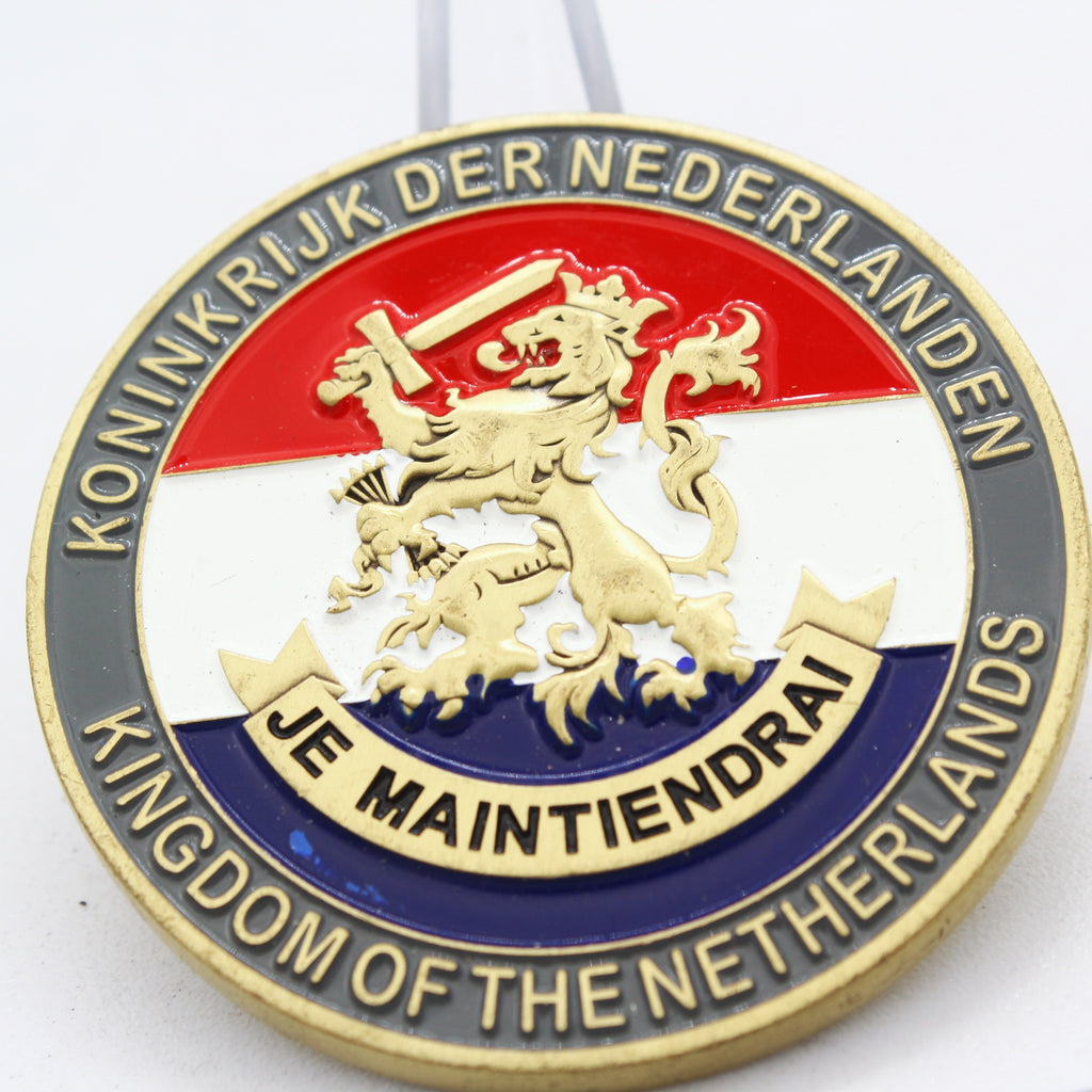 Kingdom of the Netherlands UOO Unit Operational Support Challenge Coin 2" Pre-owned