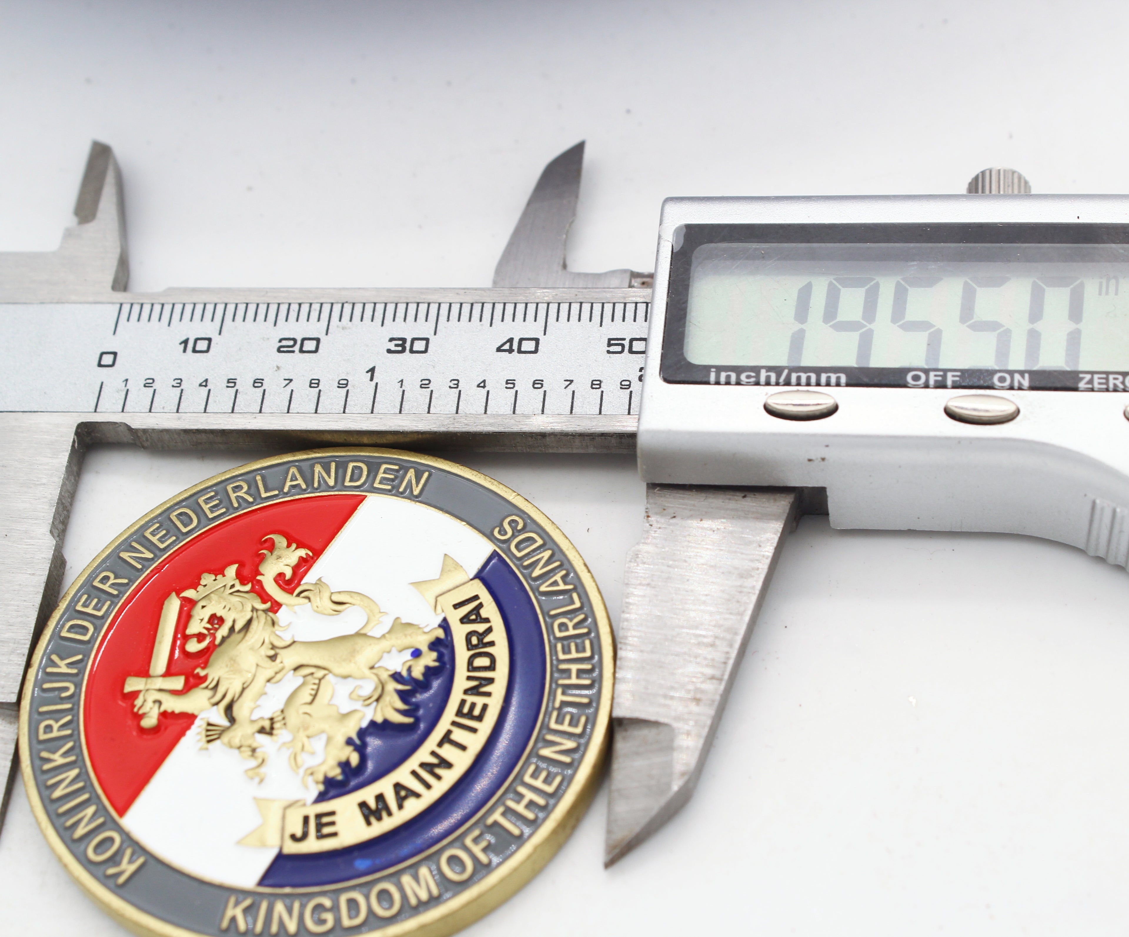 Kingdom of the Netherlands UOO Unit Operational Support Challenge Coin 2" Pre-owned