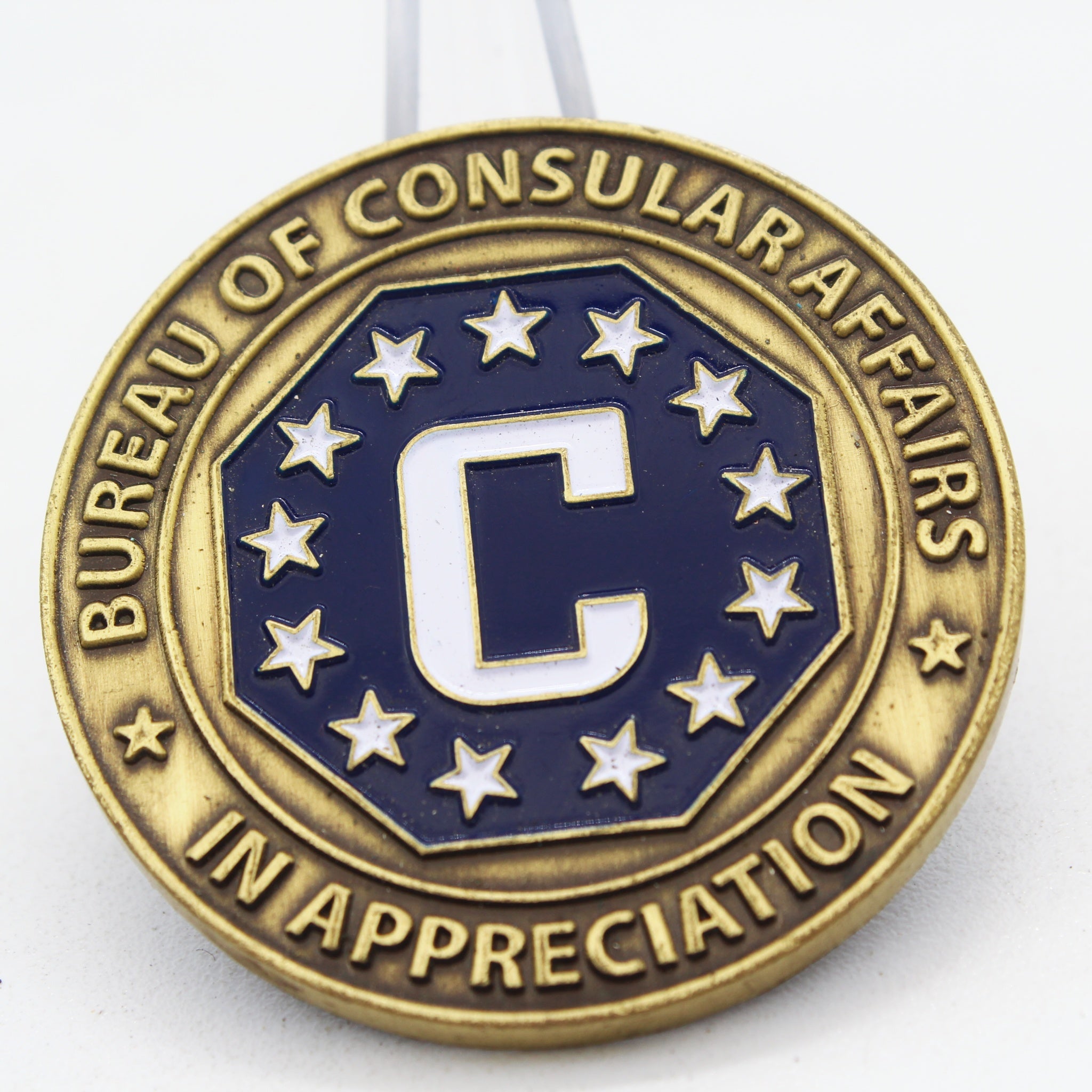 US Department of State Bureau of Consular Affairs Appreciation Challenge Coin 1.75" Pre-owned