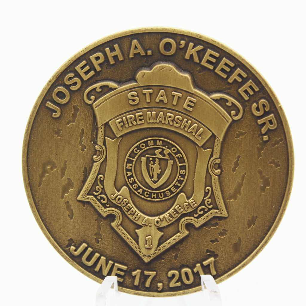 Salem Fire Department Station 5 Dedication Memorial Challenge Coin Joseph O’Keefe 2017 Pre-owned