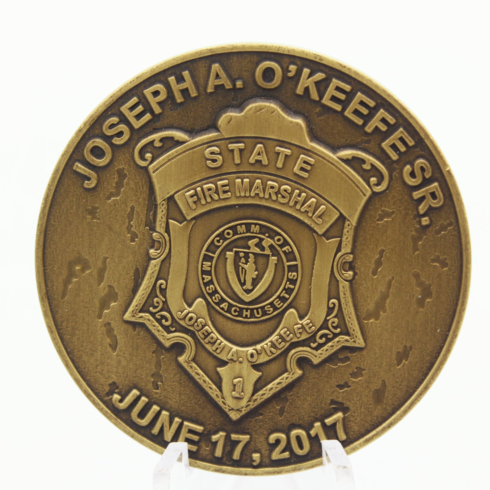 Salem Fire Department Station 5 Dedication Memorial Challenge Coin Joseph O’Keefe 2017 Pre-owned