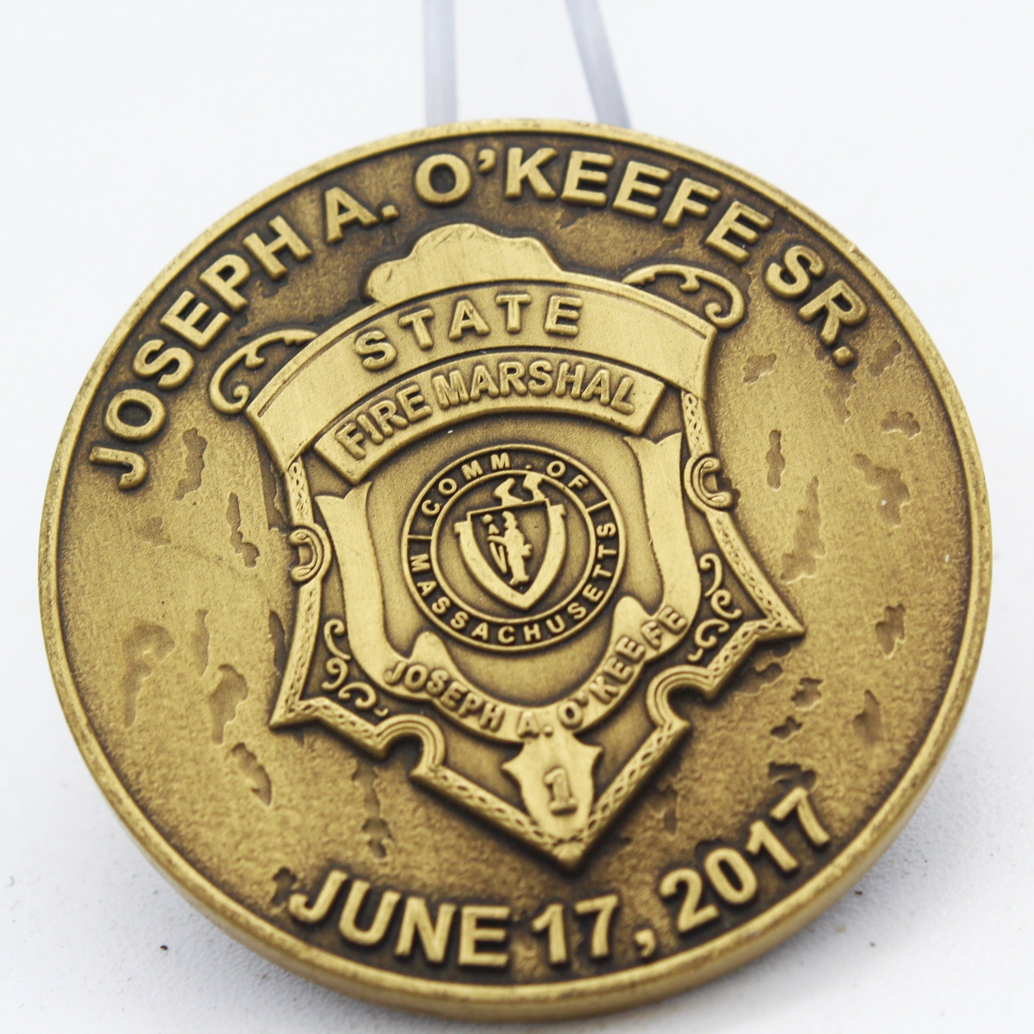 Salem Fire Department Station 5 Dedication Memorial Challenge Coin Joseph O’Keefe 2017 Pre-owned
