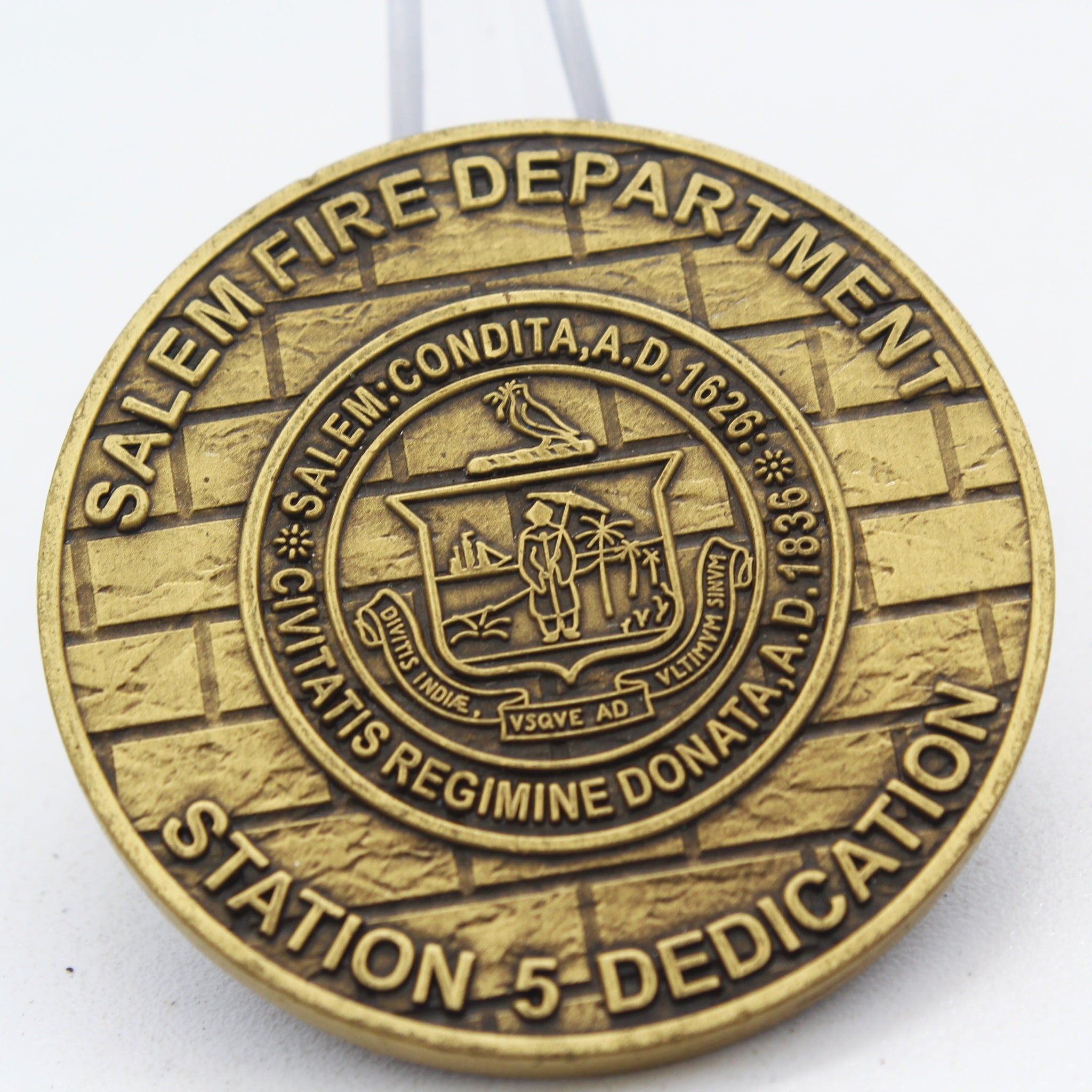 Salem Fire Department Station 5 Dedication Memorial Challenge Coin Joseph O’Keefe 2017 Pre-owned