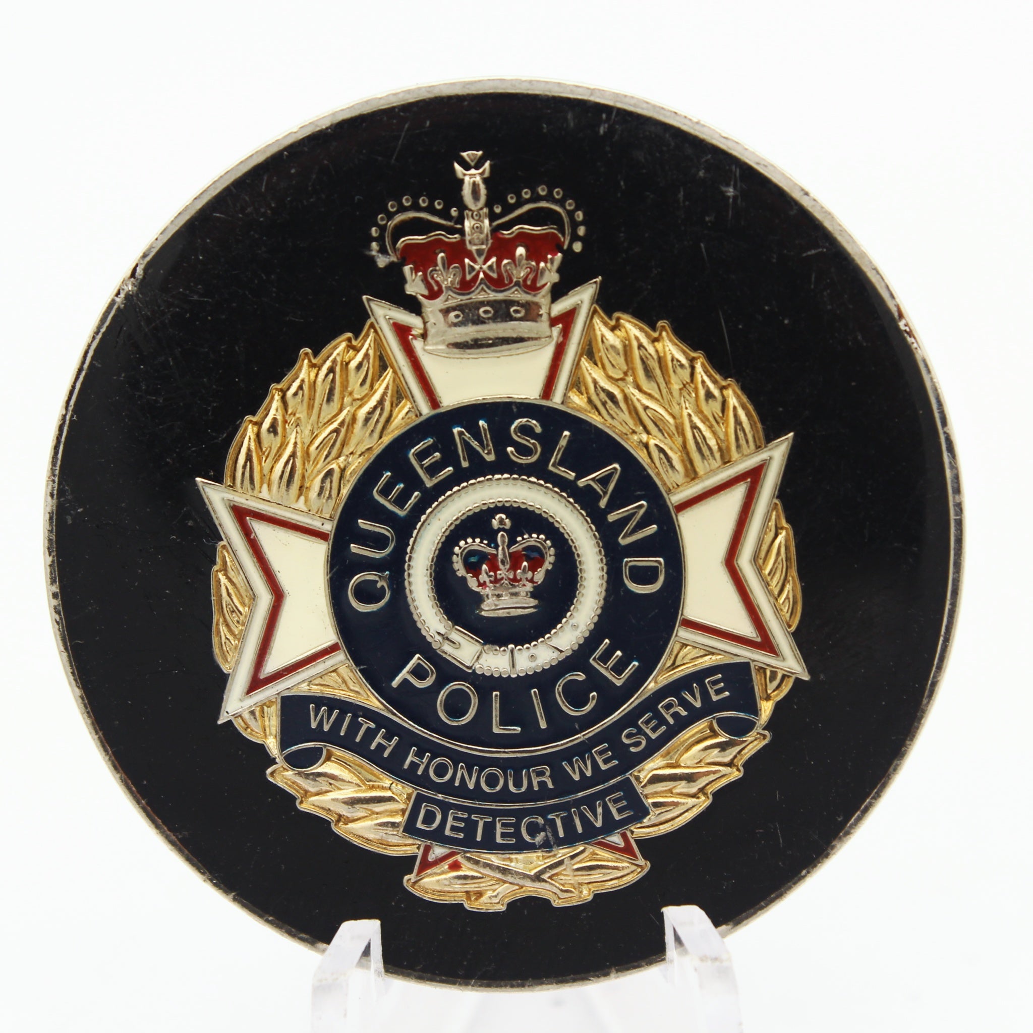 Queensland Police Intelligence Command Challenge Coin Detective 1.75" Copper Pre-owned