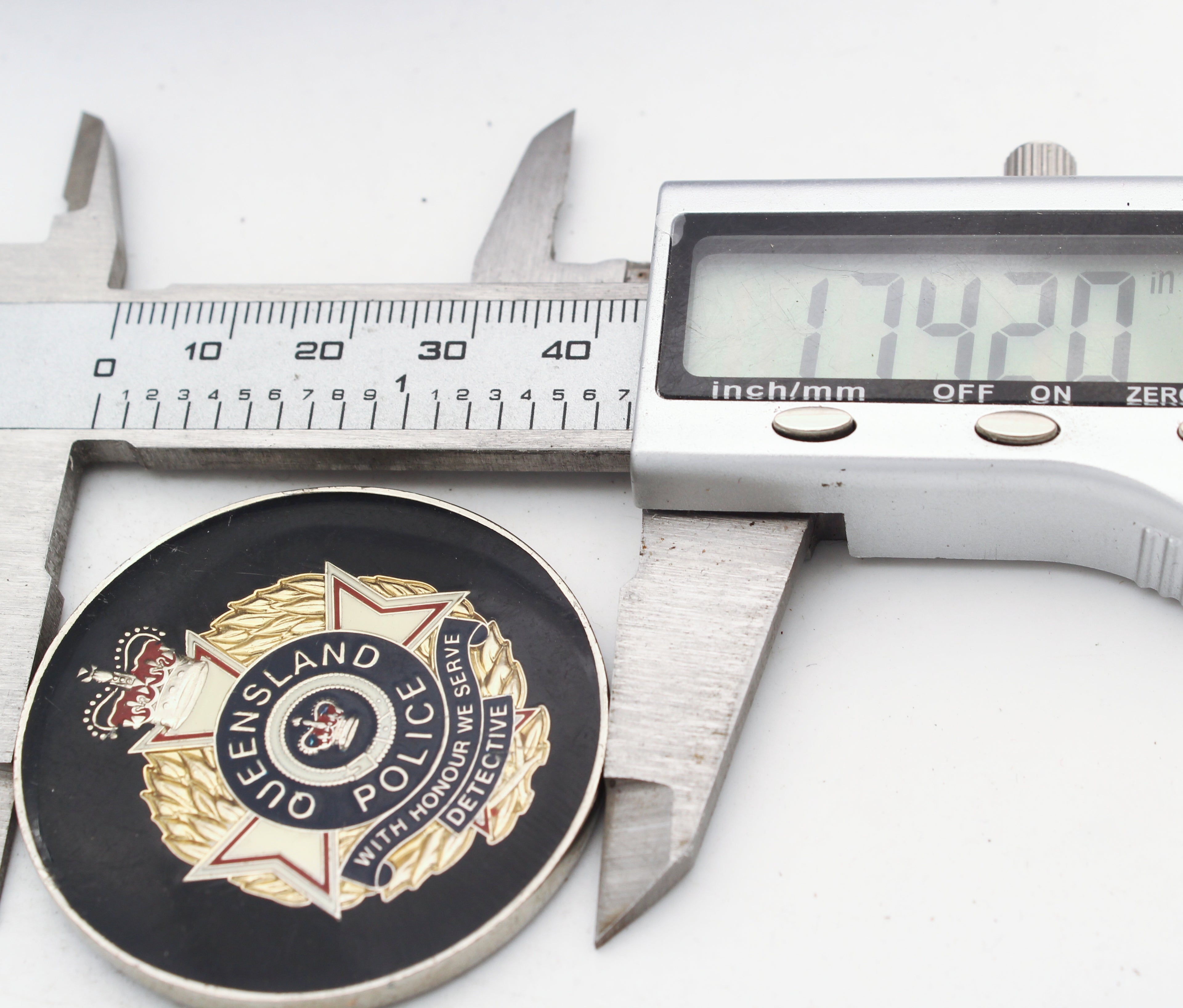 Queensland Police Intelligence Command Challenge Coin Detective 1.75" Copper Pre-owned