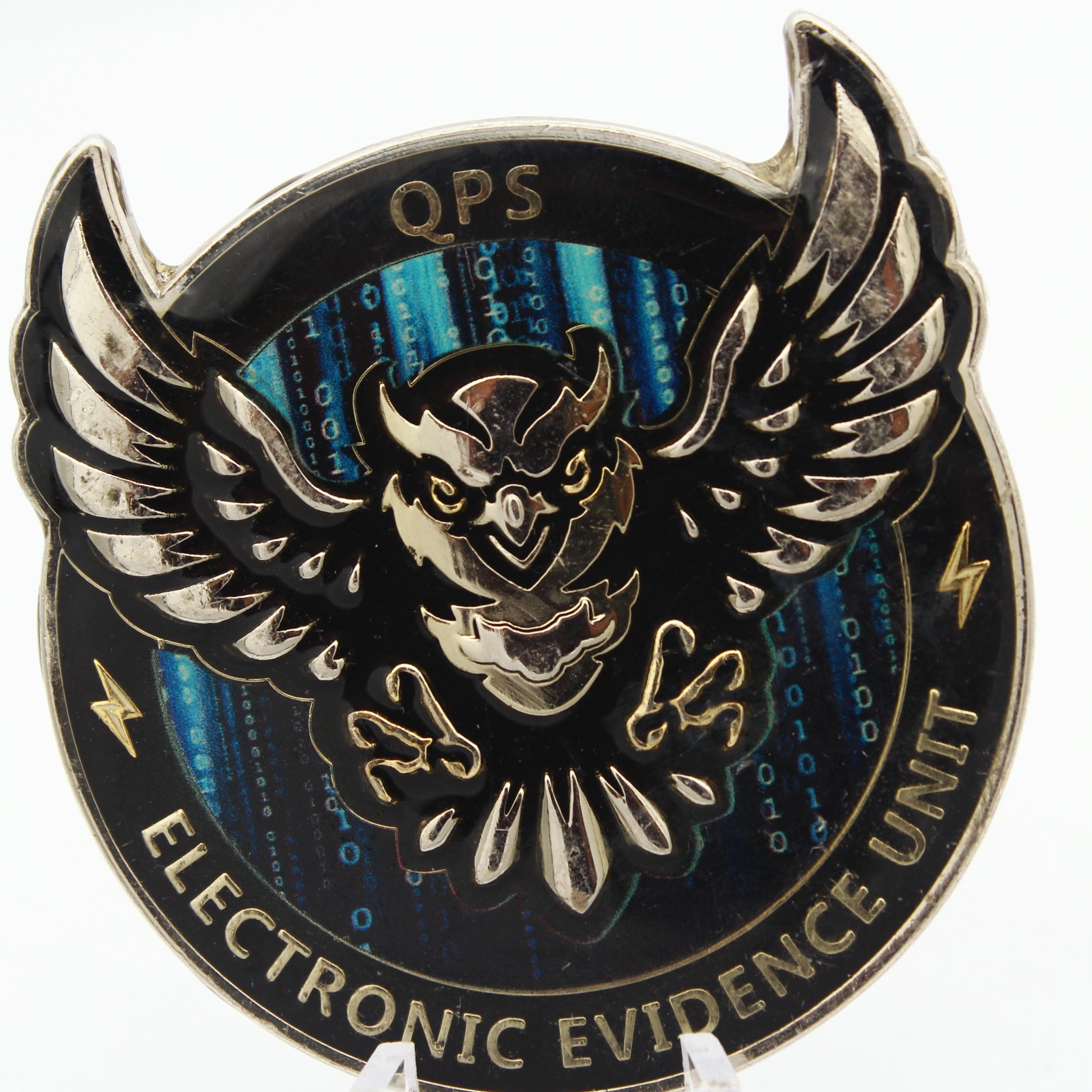 Queensland Police Cyber Crime Challenge Coin Electronic Evidence Unit 2.1" Copper Pre-owned
