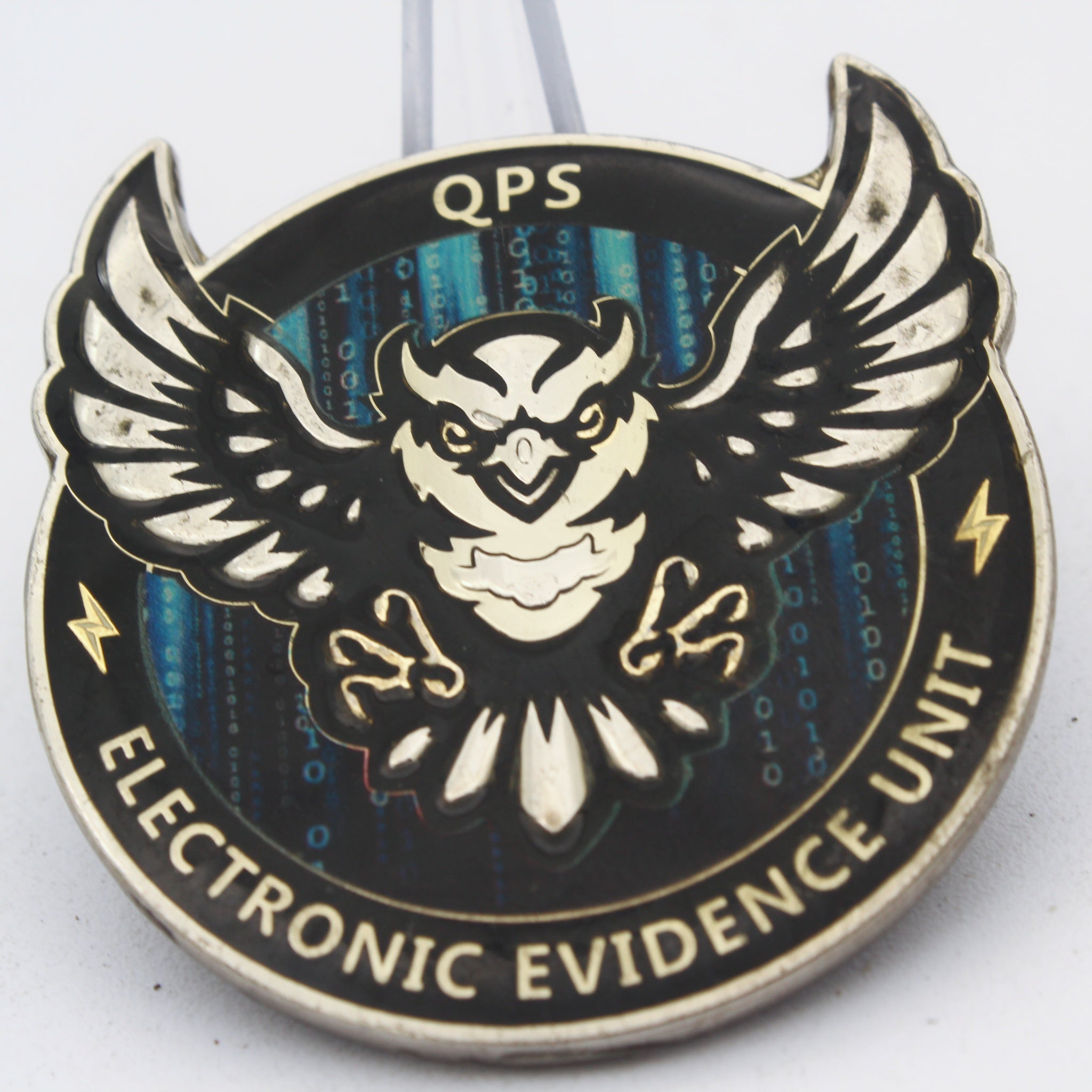 Queensland Police Cyber Crime Challenge Coin Electronic Evidence Unit 2.1" Copper Pre-owned