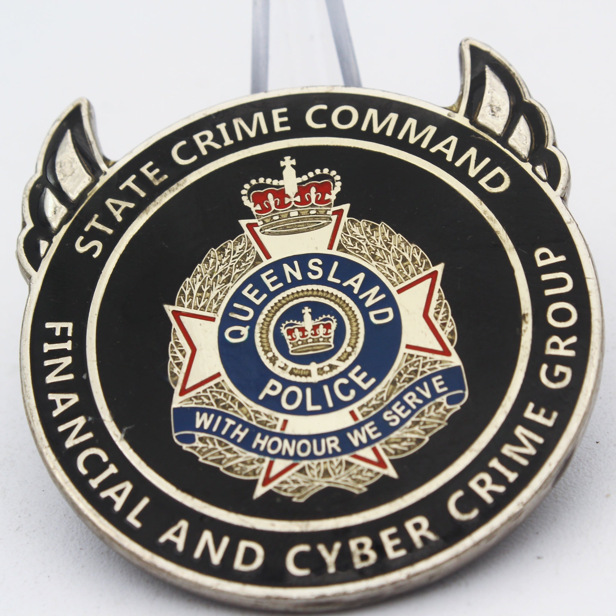 Queensland Police Cyber Crime Challenge Coin Electronic Evidence Unit 2.1" Copper Pre-owned