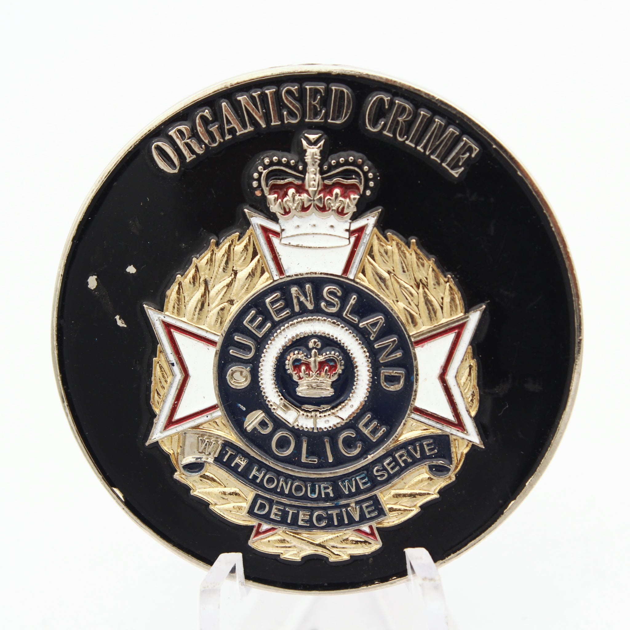 Queensland Police Organised Crime Detective Memorial Challenge Coin 1.75" Pre-owned