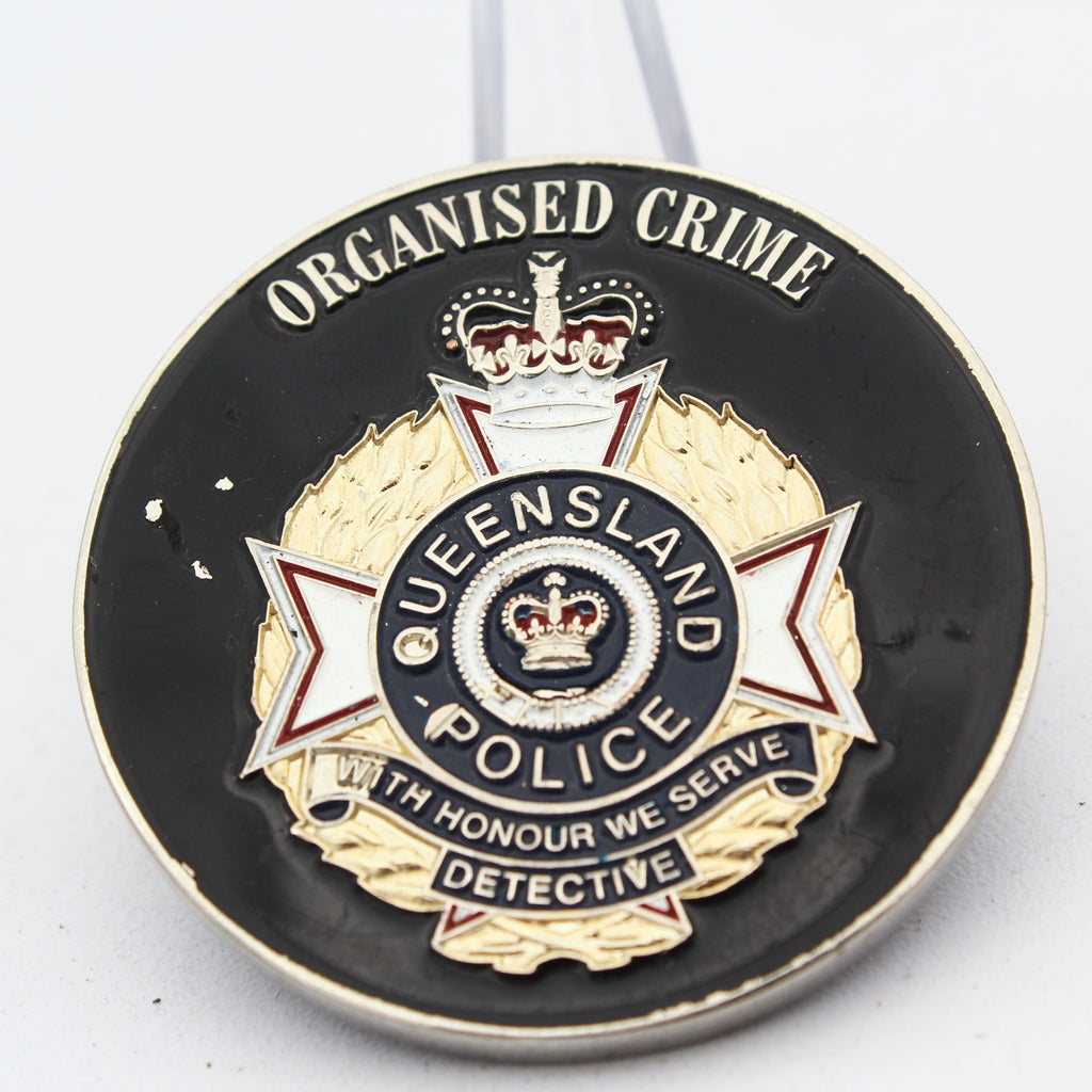Queensland Police Organised Crime Detective Memorial Challenge Coin 1.75" Pre-owned