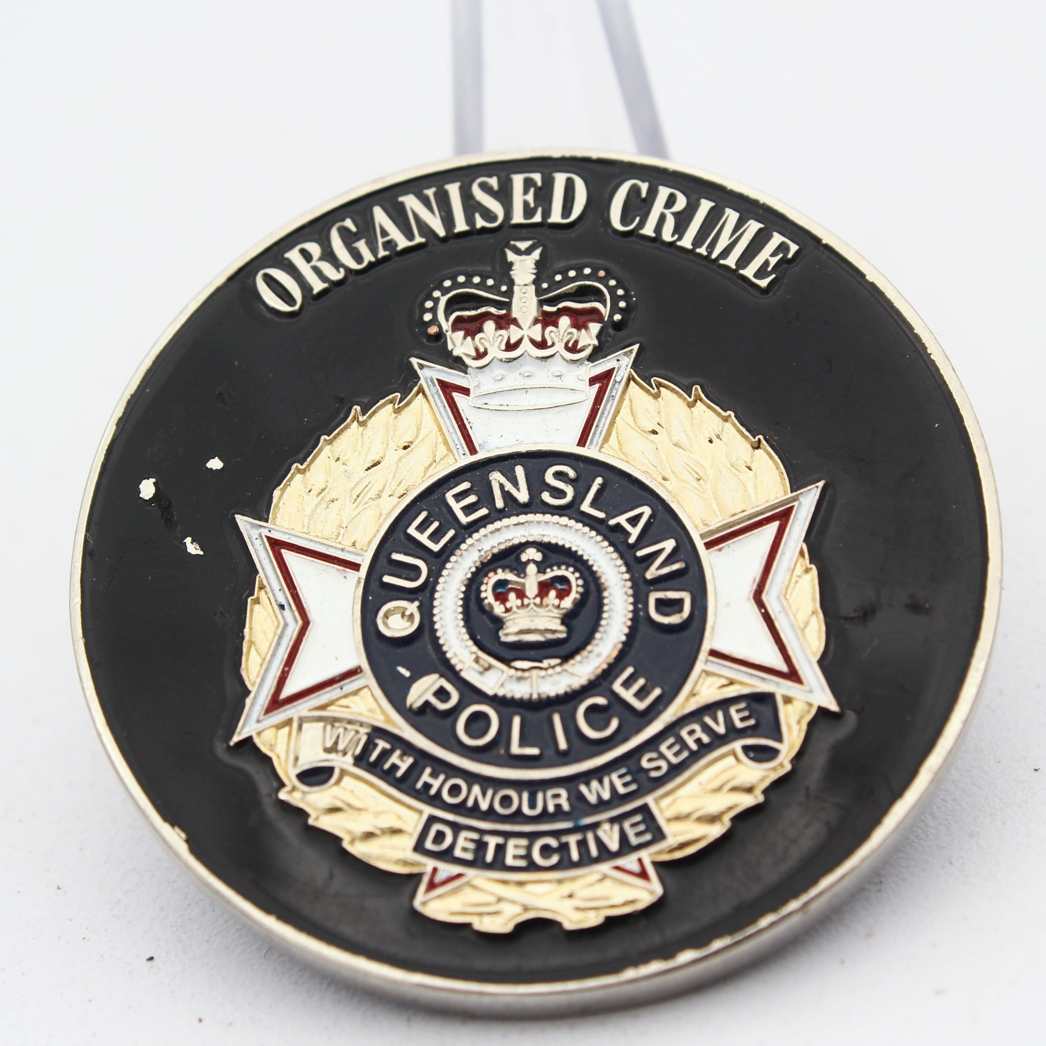 Queensland Police Organised Crime Detective Memorial Challenge Coin 1.75" Pre-owned
