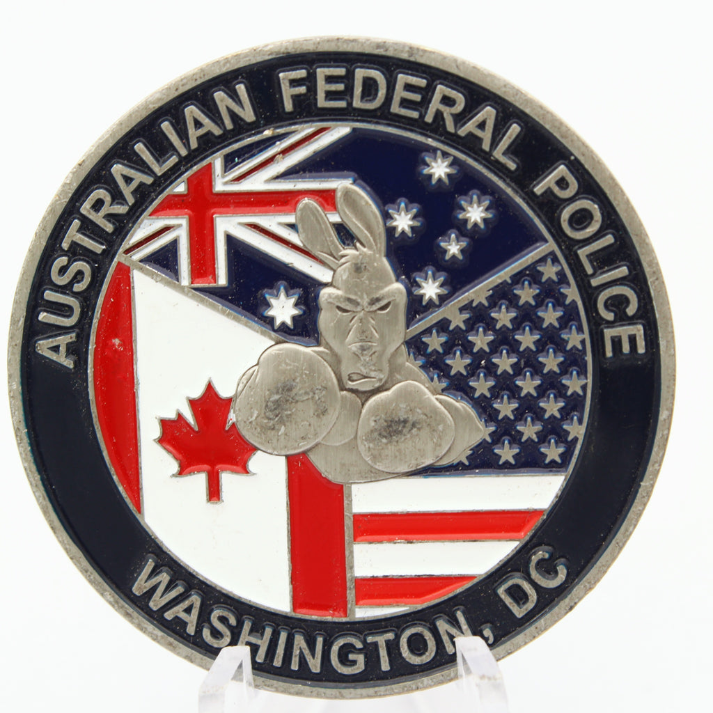 Australian Federal Police Washington DC Challenge Coin 1.75” Copper Pre-Owned