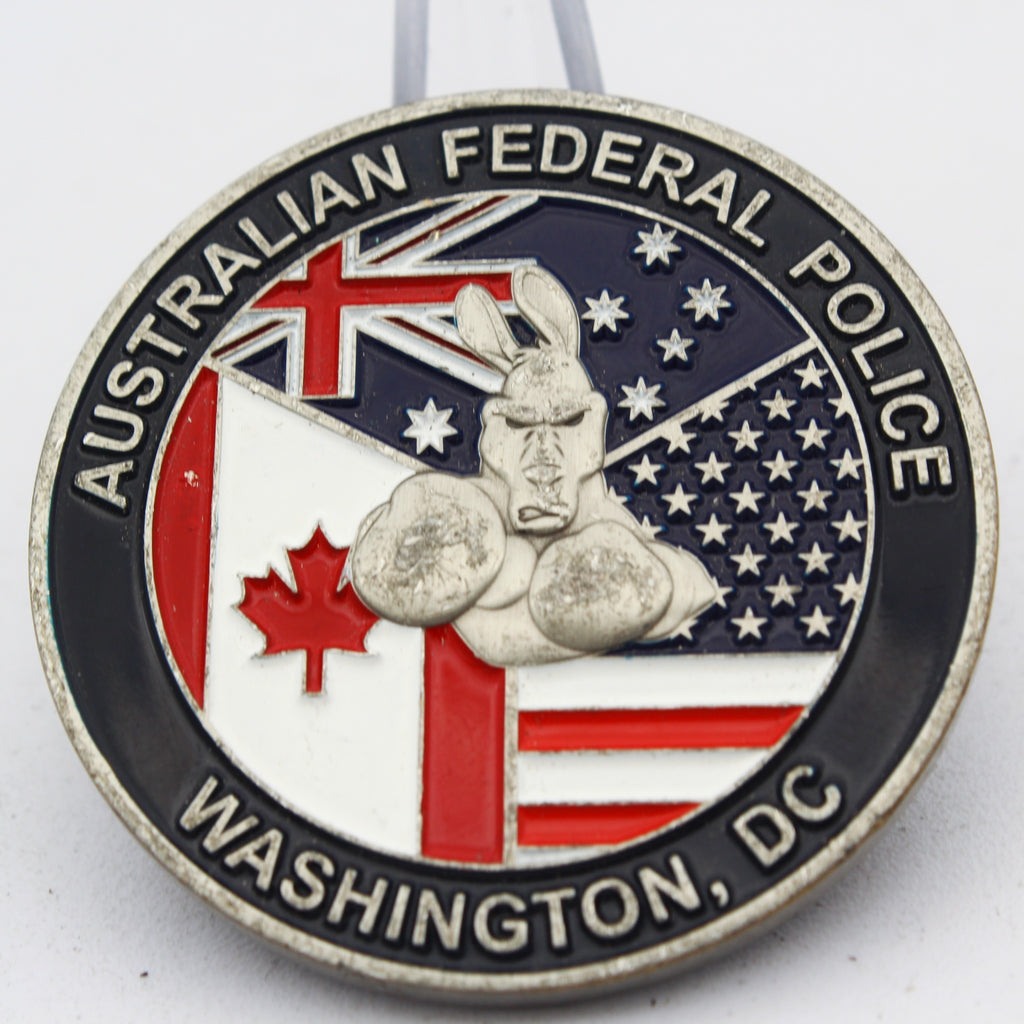 Australian Federal Police Washington DC Challenge Coin 1.75” Copper Pre-Owned