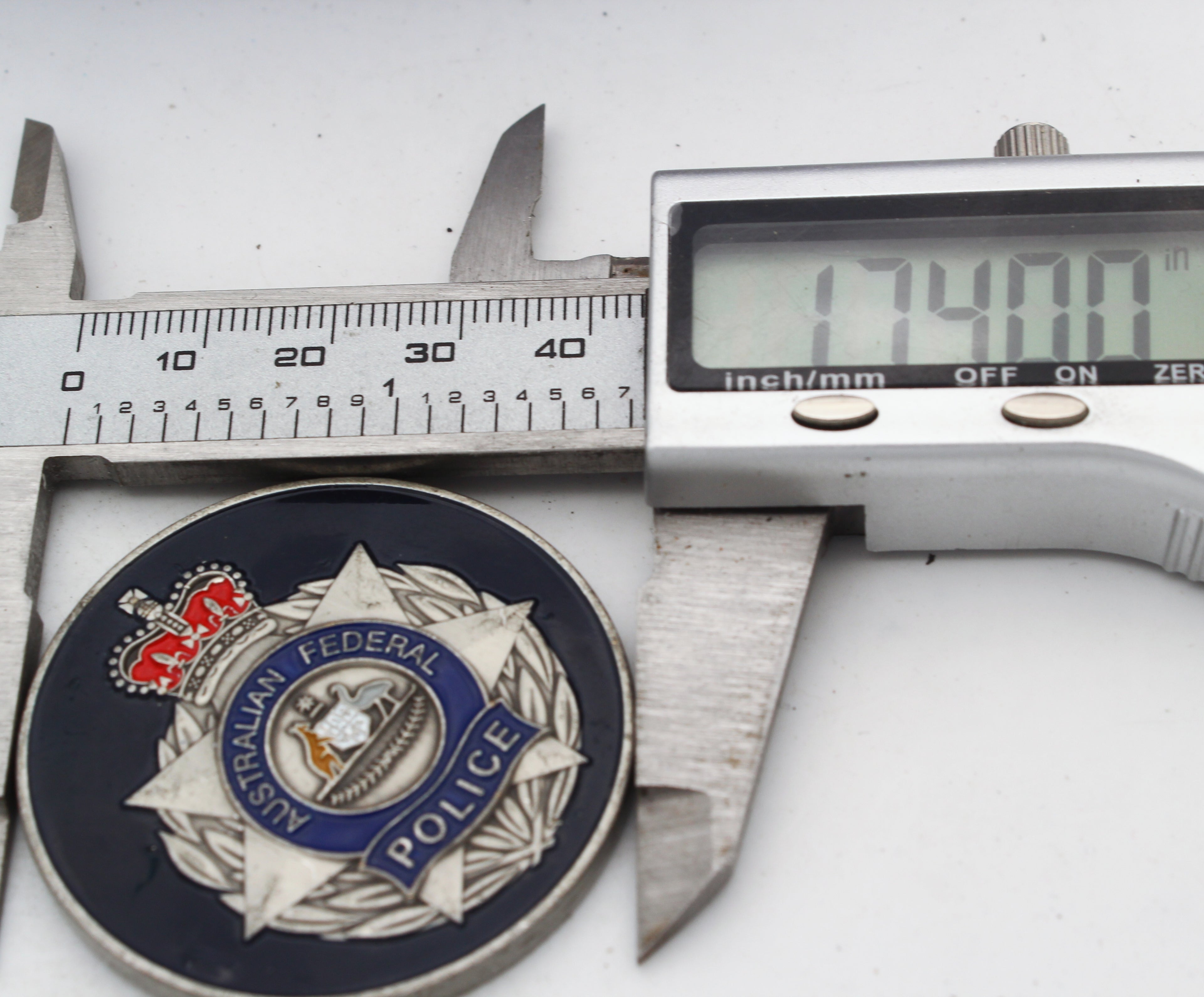 Australian Federal Police Washington DC Challenge Coin 1.75” Copper Pre-Owned