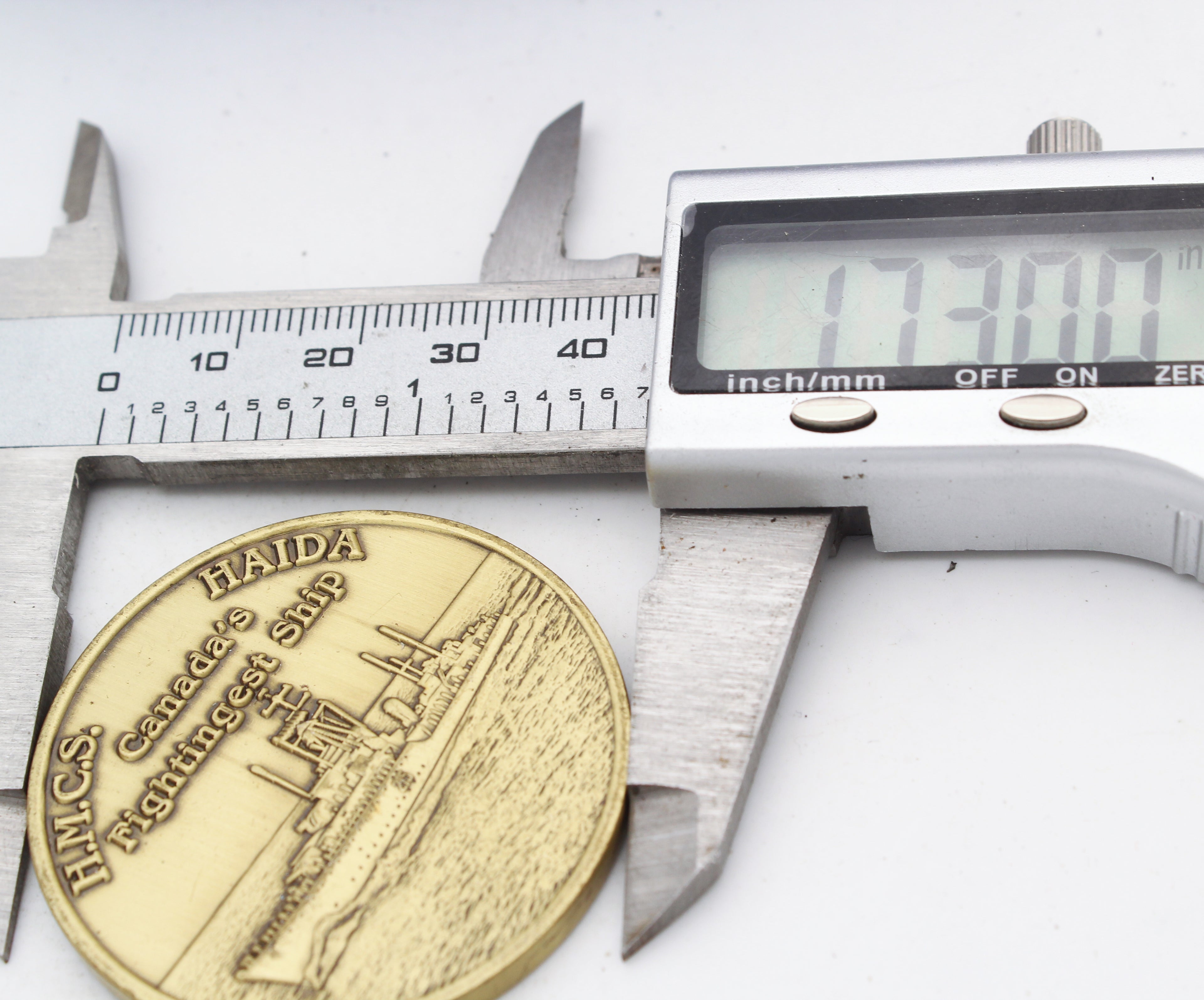 HMCS Haida Royal Canadian Navy Fightingest Ship Challenge Coin 1.75 Inch Collectible Pre-owned