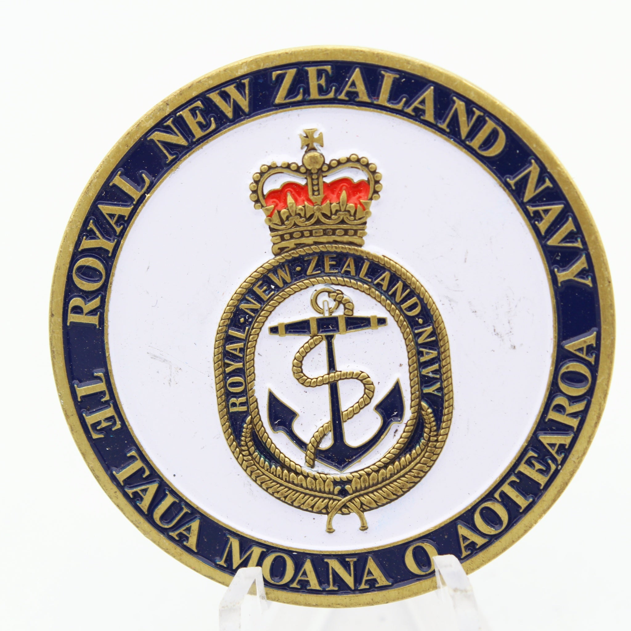 RNZN Royal New Zealand Navy Challenge Coin Maritime Operational Evaluation Team Collectible 1.75“ Pre-owned