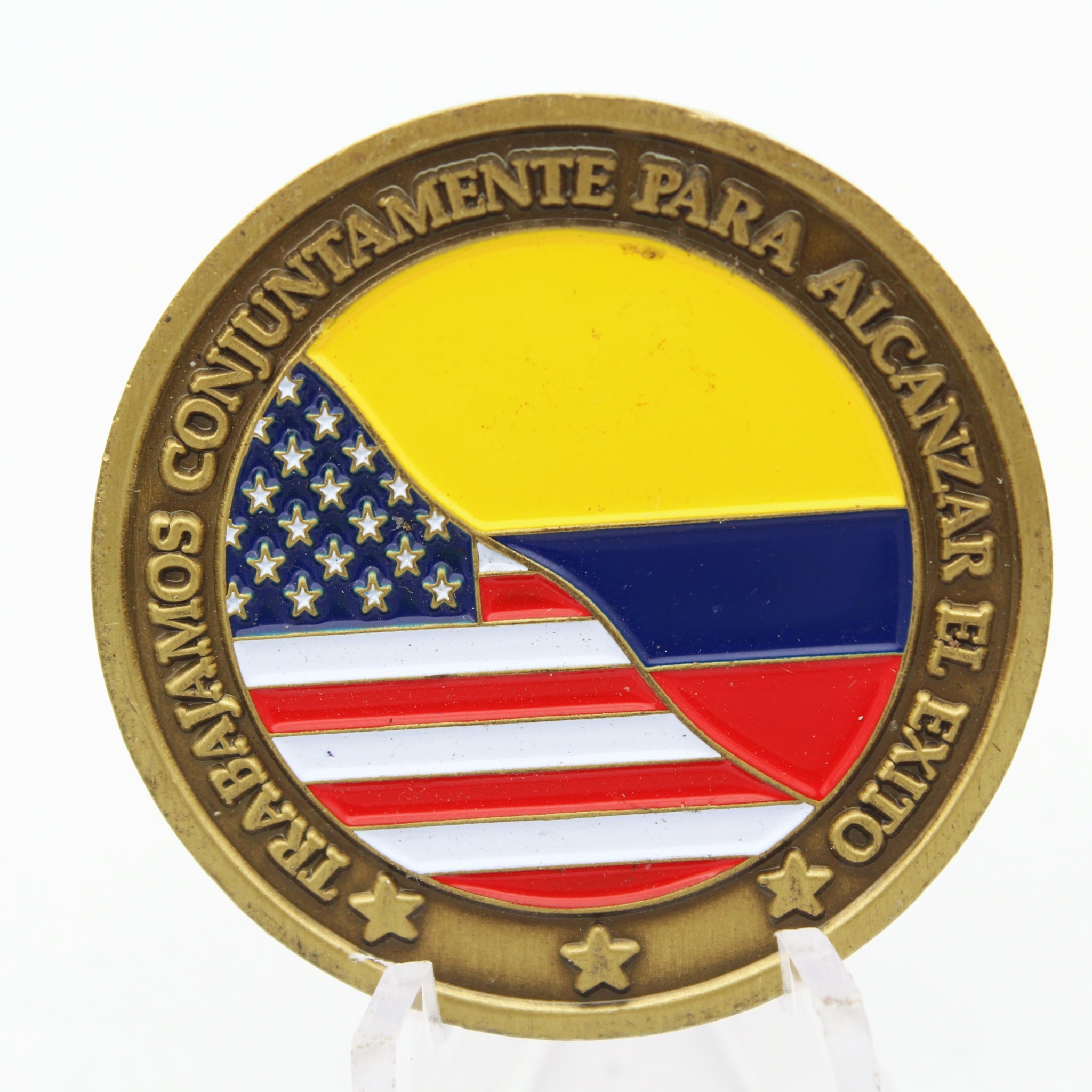 US Defense Attaché Office Bogota Colombia Challenge Coin Military Diplomatic 1.5" Pre-owned