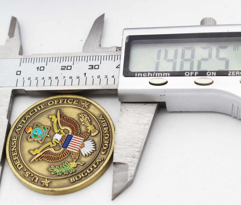 US Defense Attaché Office Bogota Colombia Challenge Coin Military Diplomatic 1.5" Pre-owned