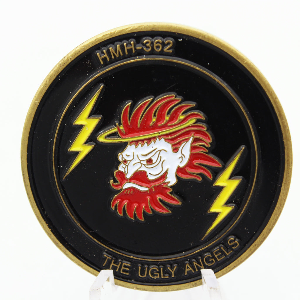 USMC HMH-362 Helicopter Squadron Challenge Coin Kaneohe Bay Hawaii 1.65“ Collectible Pre-owned