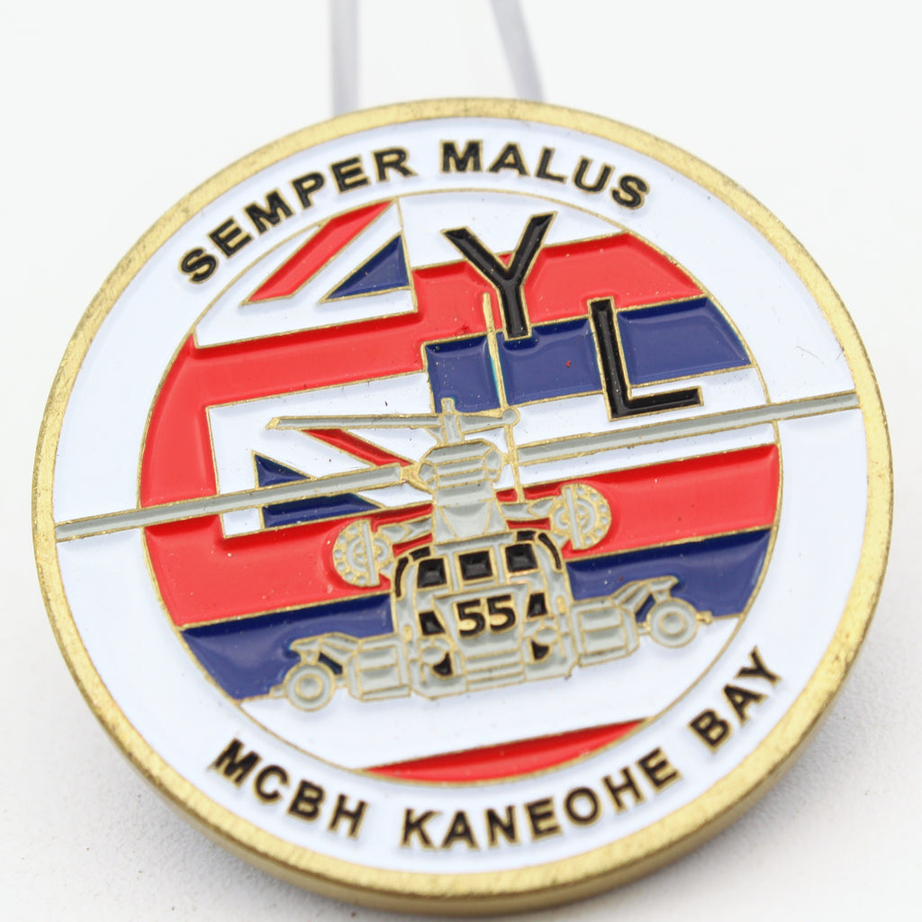 USMC HMH-362 Helicopter Squadron Challenge Coin Kaneohe Bay Hawaii 1.65“ Collectible Pre-owned