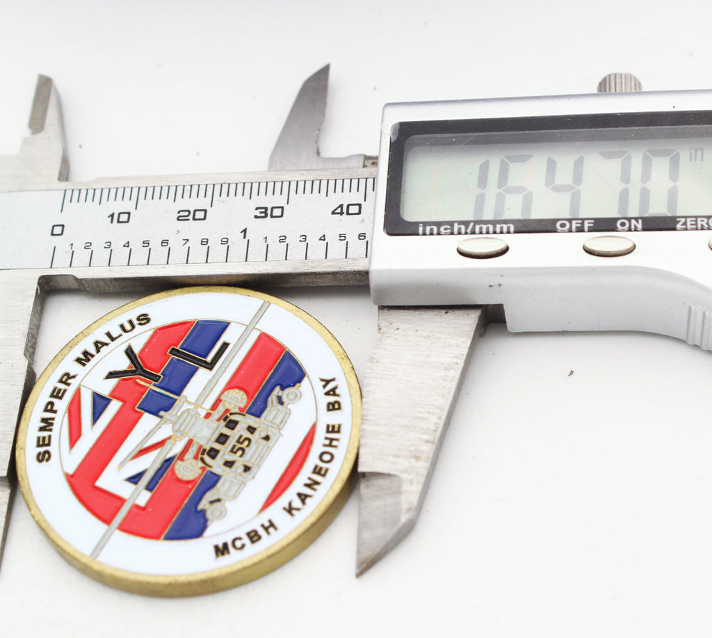 USMC HMH-362 Helicopter Squadron Challenge Coin Kaneohe Bay Hawaii 1.65“ Collectible Pre-owned