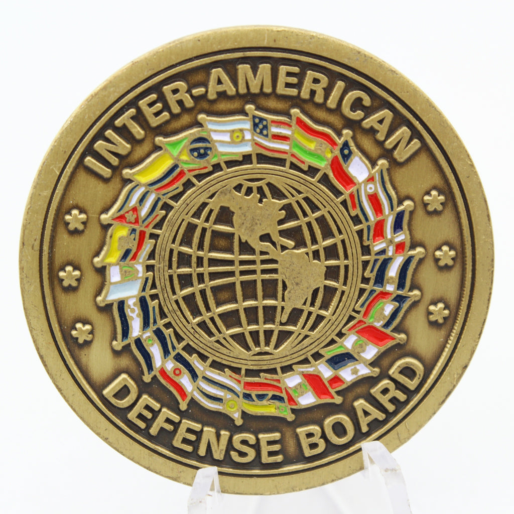 Inter-American Defense Board Challenge Coin Casa del Soldado 1.75 Inch Collectible Pre-owned