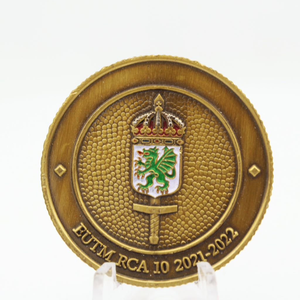 Swedish Armed Forces EUTM RCA 10 Challenge Coin 2021-2022 – 1.5 Inch Copper