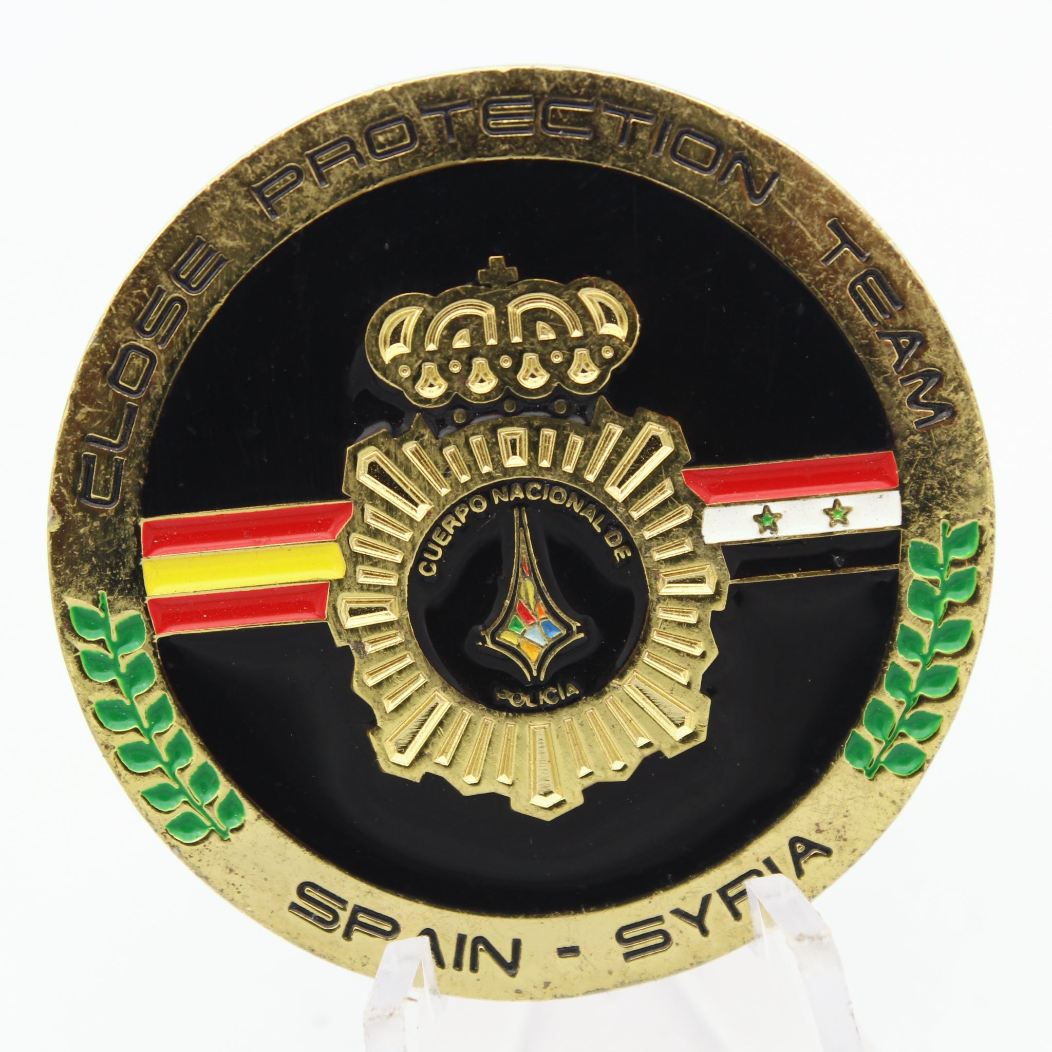 Spanish National Police Close Protection Team Syria Challenge Coin 1.5“ Collectible Pre-owned