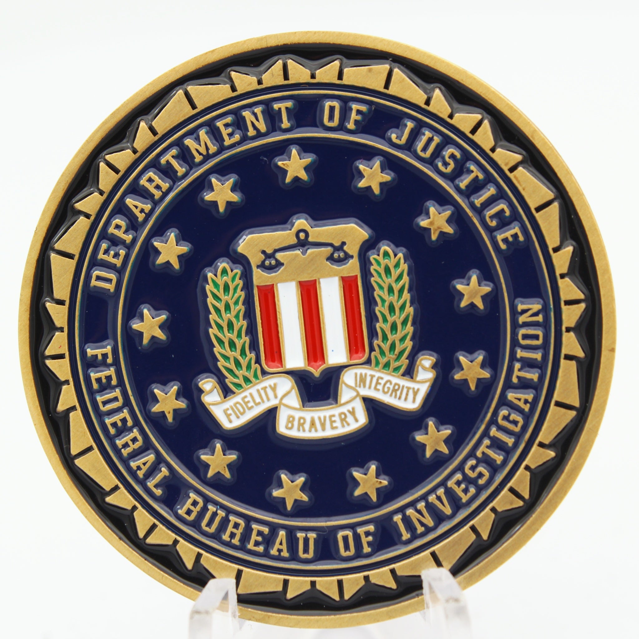 FBI Oakland County Gang and Violent Crime Task Force Challenge Coin 1.75" Copper Used