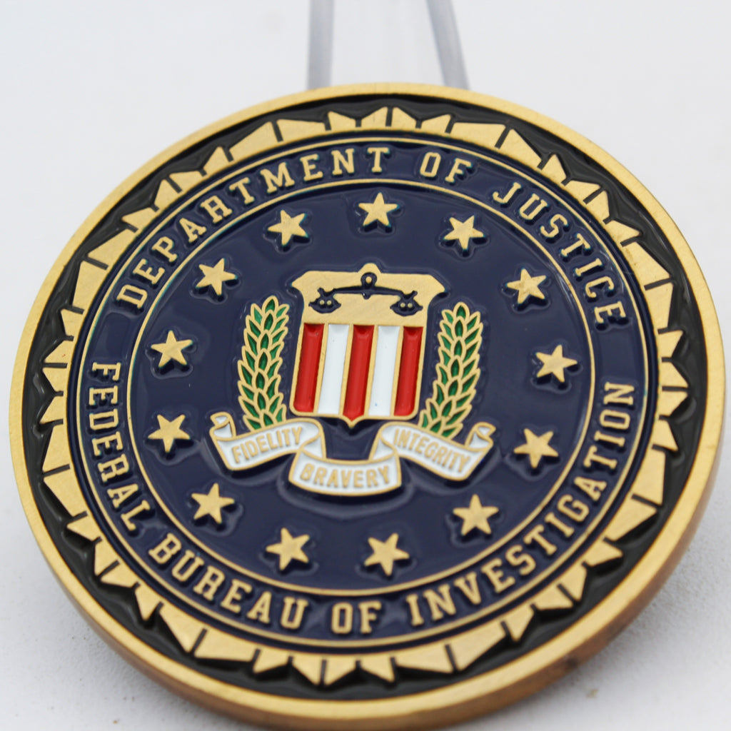 FBI Oakland County Gang and Violent Crime Task Force Challenge Coin 1.75" Copper Used