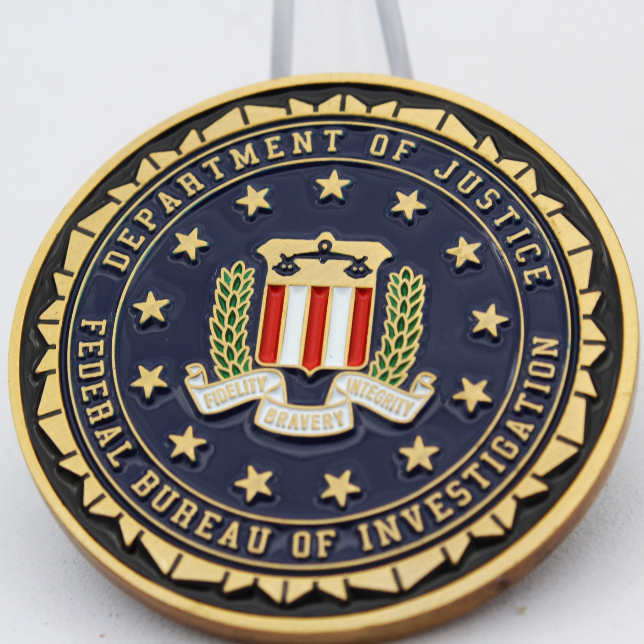 FBI Oakland County Gang and Violent Crime Task Force Challenge Coin 1.75" Copper Used