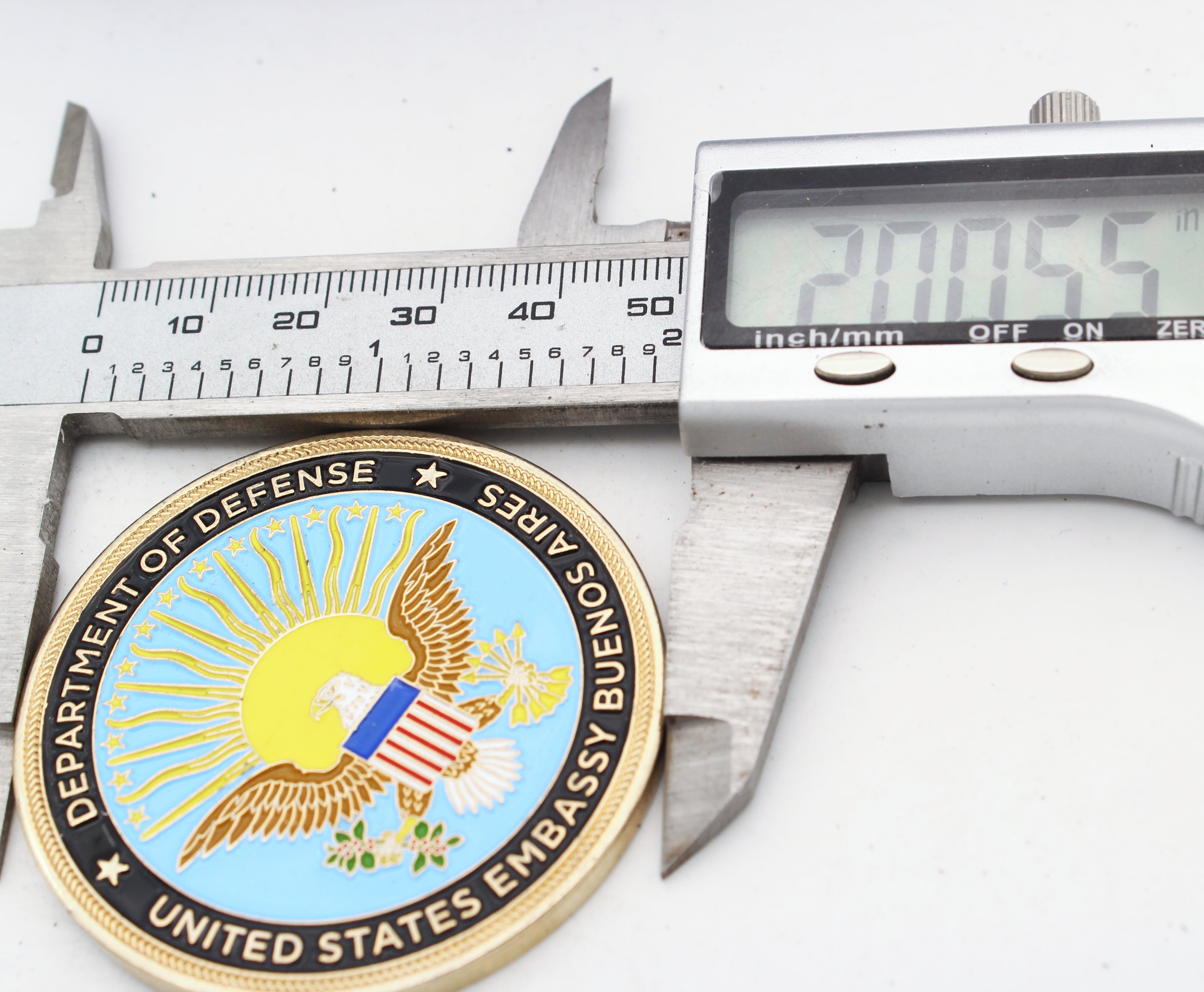 Department of Defense Embassy Argentina Challenge Coin SOUTHCOM Collectible 2“ Pre-owned