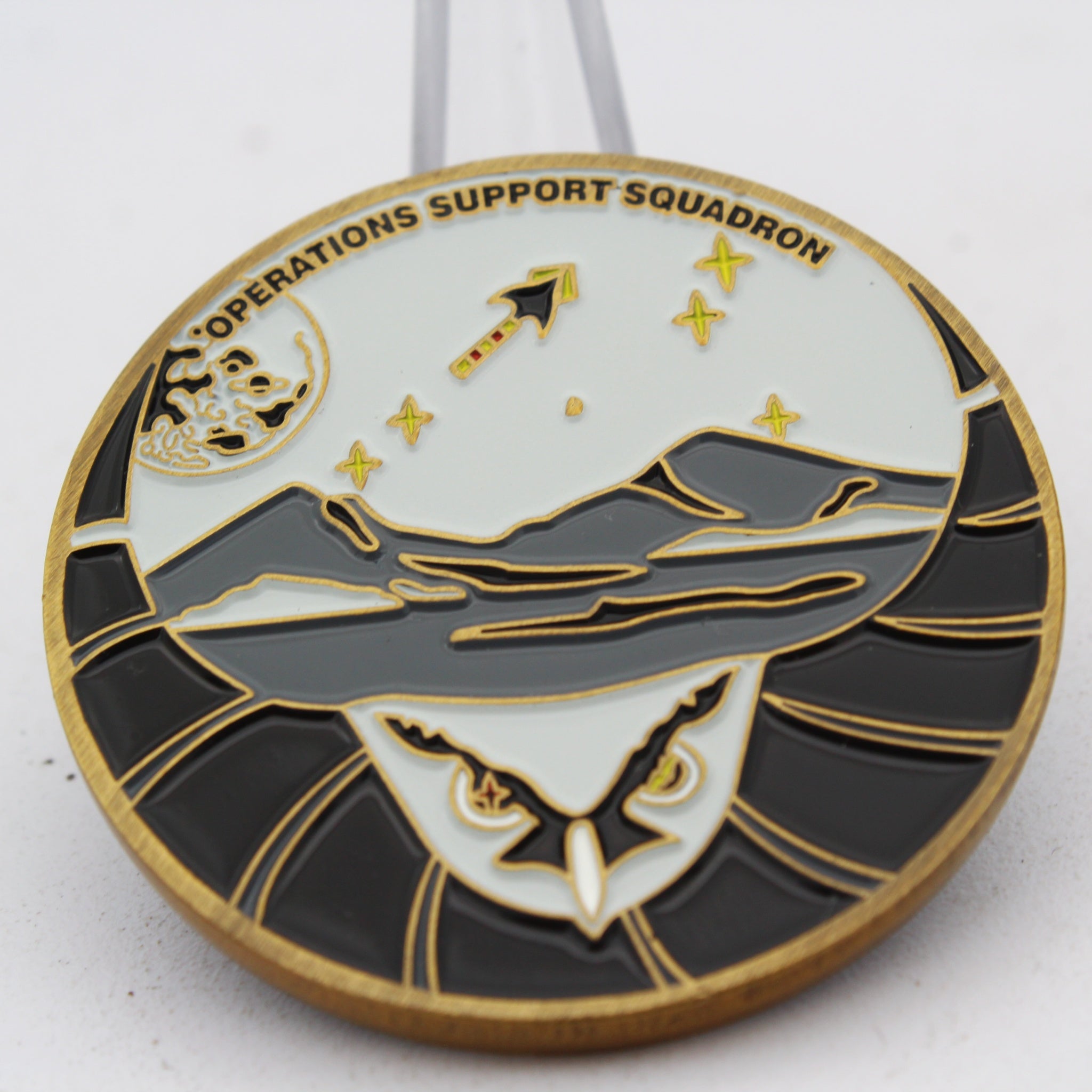 Operations Support Squadron Trust Innovate Connect Challenge Coin 1.75" Copper Used