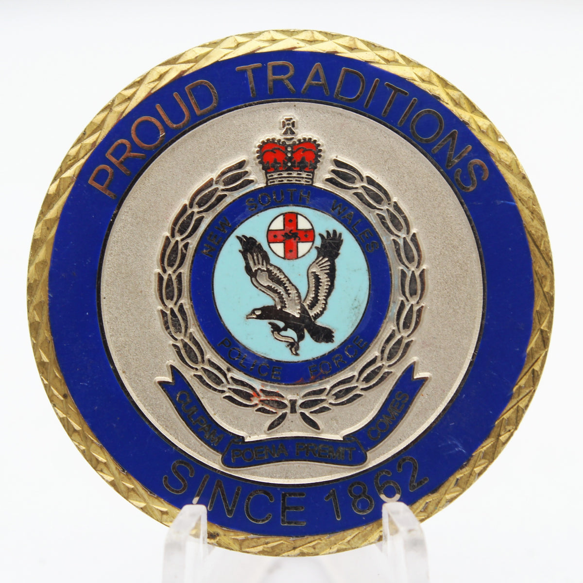 NSW Police Force Proud Traditions SCG Challenge Coin Australia 1.65" Copper Pre-owned