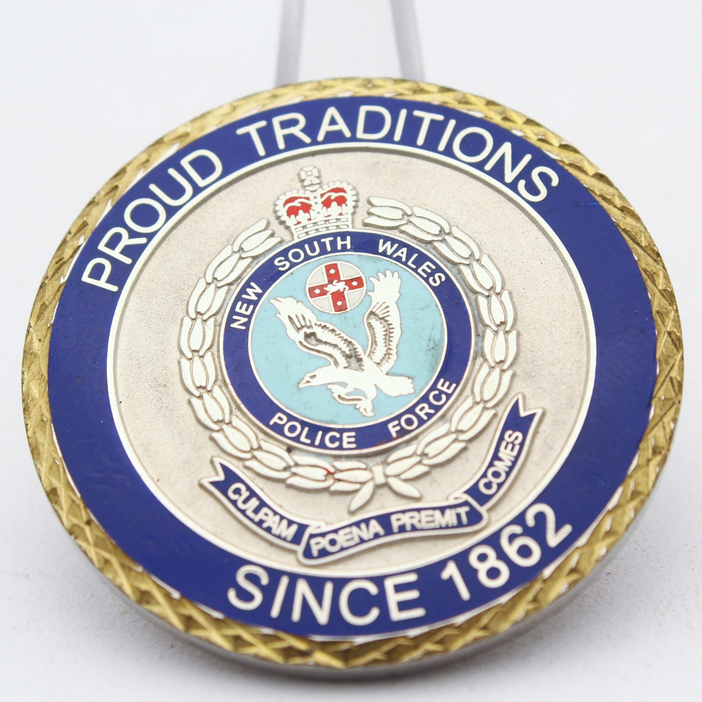 NSW Police Force Proud Traditions SCG Challenge Coin Australia 1.65" Copper Pre-owned