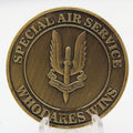 Special Air Service SAS Who Dares Wins Kill or Capture Challenge Coin 1.5" Copper pre-owned
