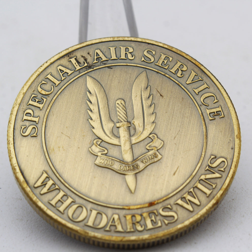 Special Air Service SAS Who Dares Wins Kill or Capture Challenge Coin 1.5" Copper pre-owned
