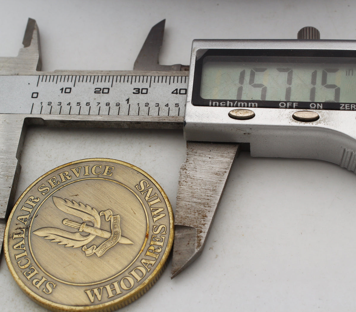 Special Air Service SAS Who Dares Wins Kill or Capture Challenge Coin 1.5" Copper pre-owned