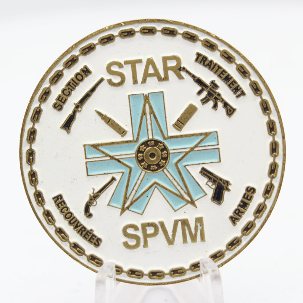Montreal Police SPVM STAR Recovered Firearms Section Challenge Coin Pre-owned