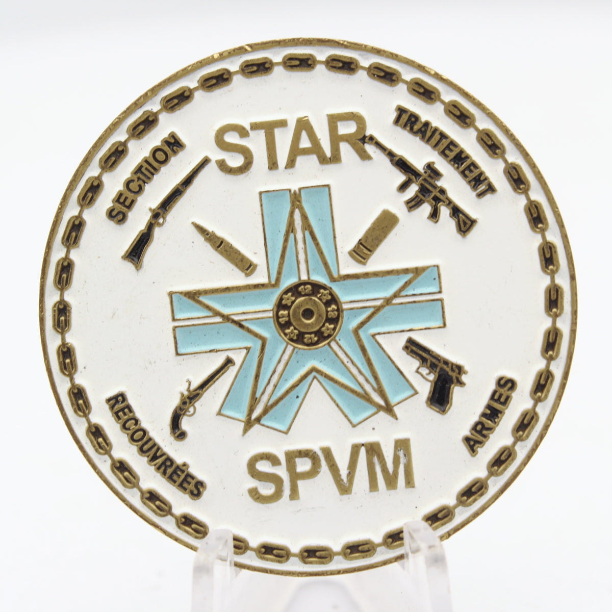 Montreal Police SPVM STAR Recovered Firearms Section Challenge Coin Pre-owned