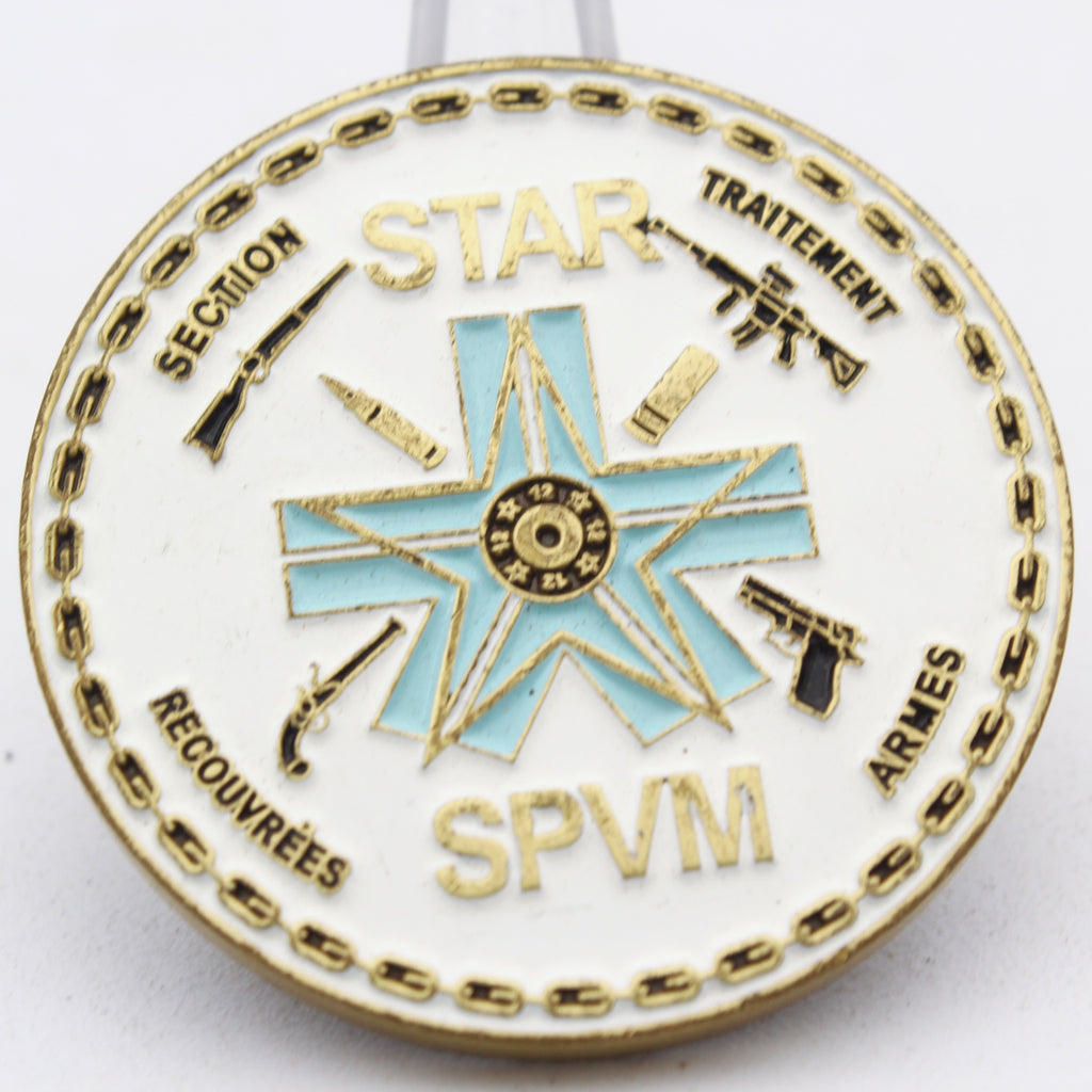Montreal Police SPVM STAR Recovered Firearms Section Challenge Coin Pre-owned