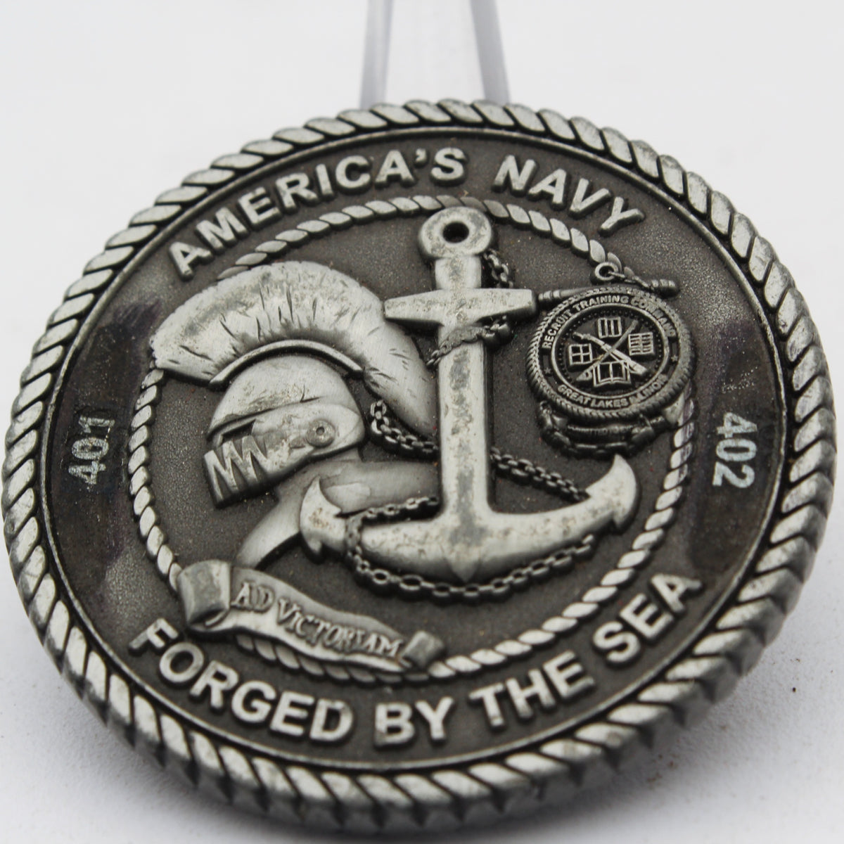 America’s Navy Forged by the Sea Recruit Training Command Challenge Coin Pre-owned