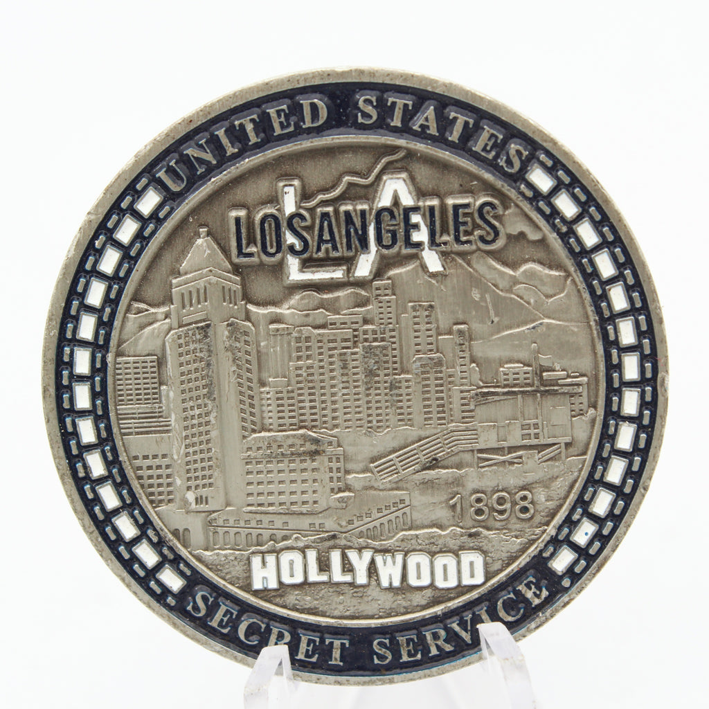 US Secret Service Los Angeles Hollywood Challenge Coin 1.75 Inch Pre-owned