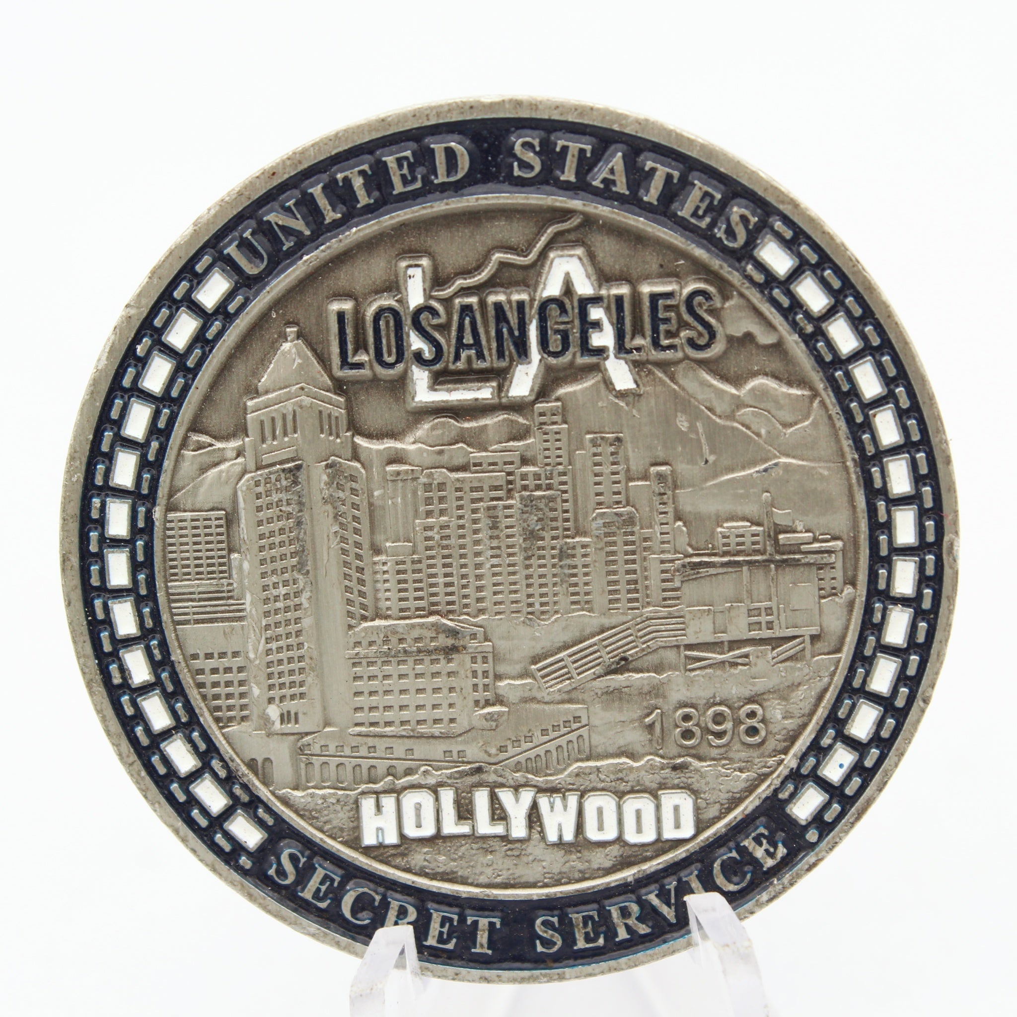 US Secret Service Los Angeles Hollywood Challenge Coin 1.75 Inch Pre-owned